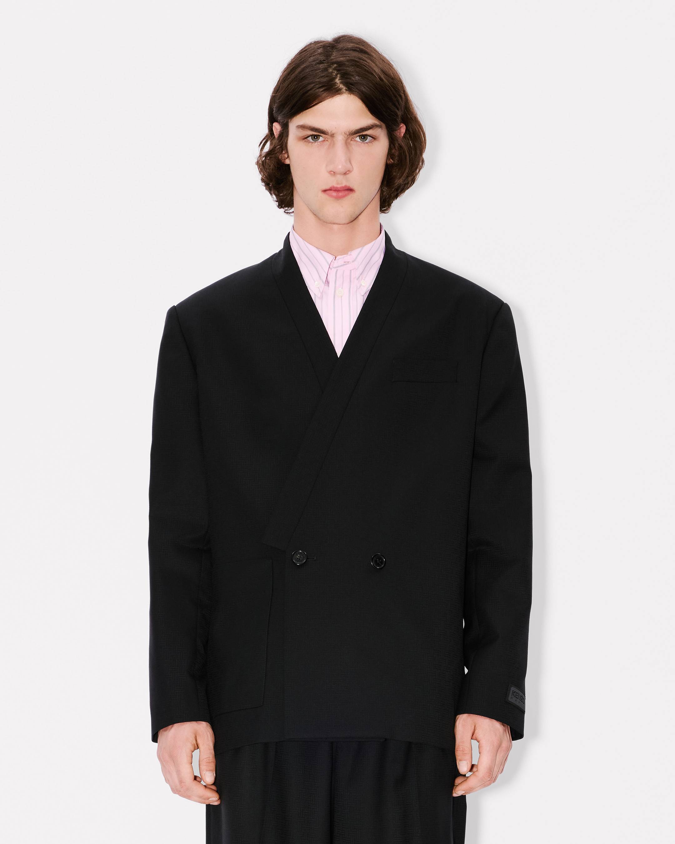 'KENZO Weave' kimono tailored jacket in wool jacquard