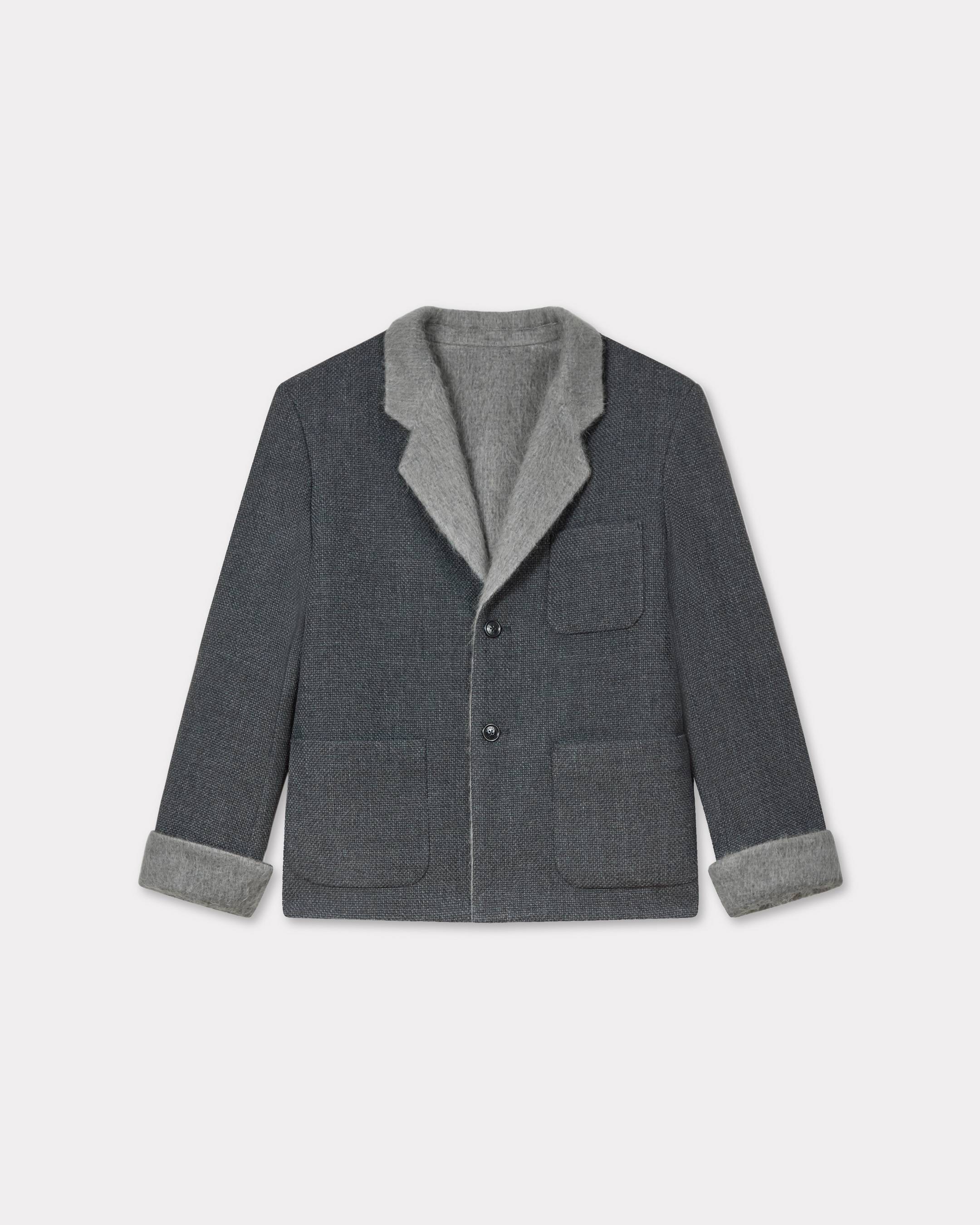 KENZO Reversible Tailored Jacket, Man, Anthracite, Size 50, Wool