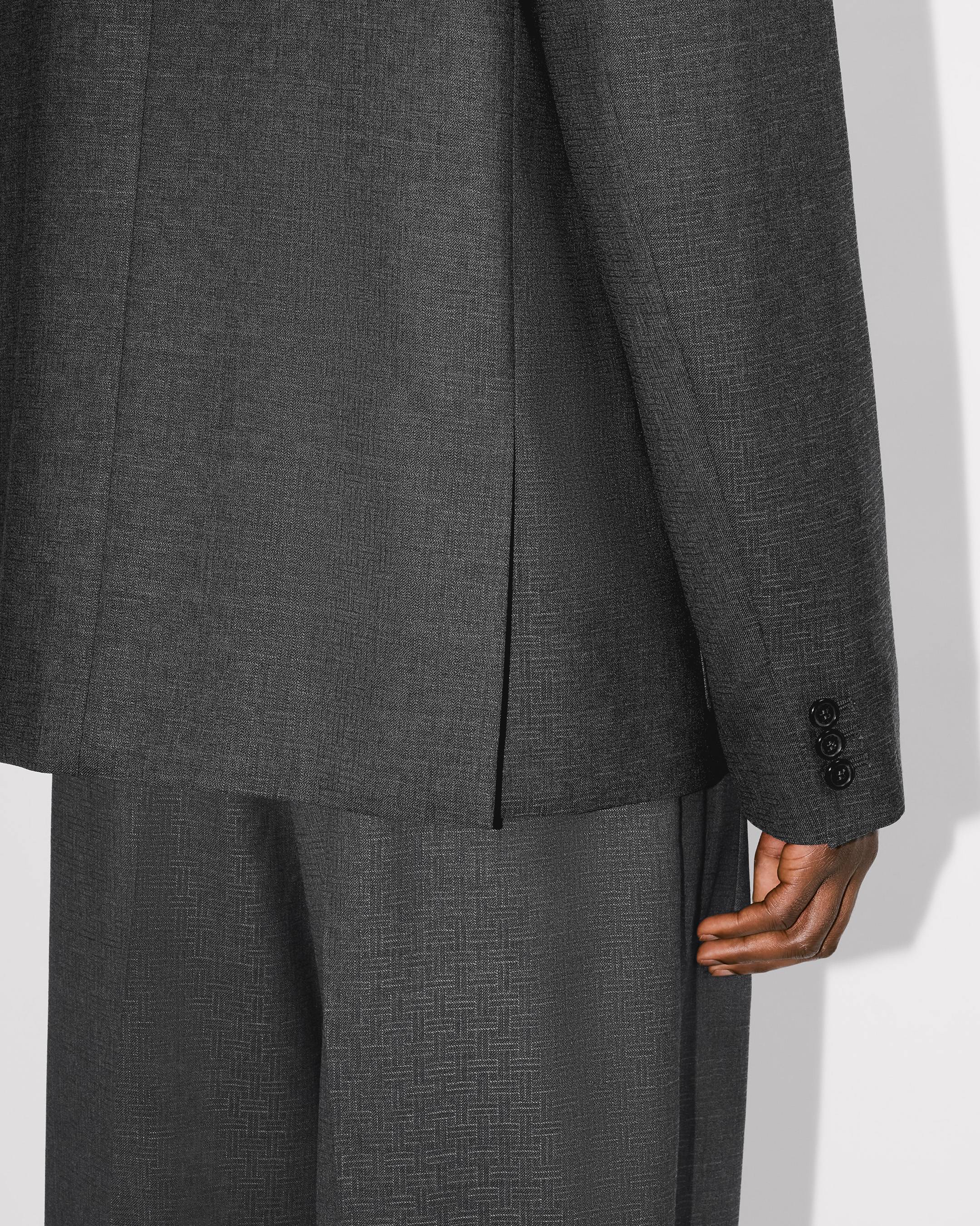 'KENZO Weave' adjusted tailored kimono jacket in wool jacquard