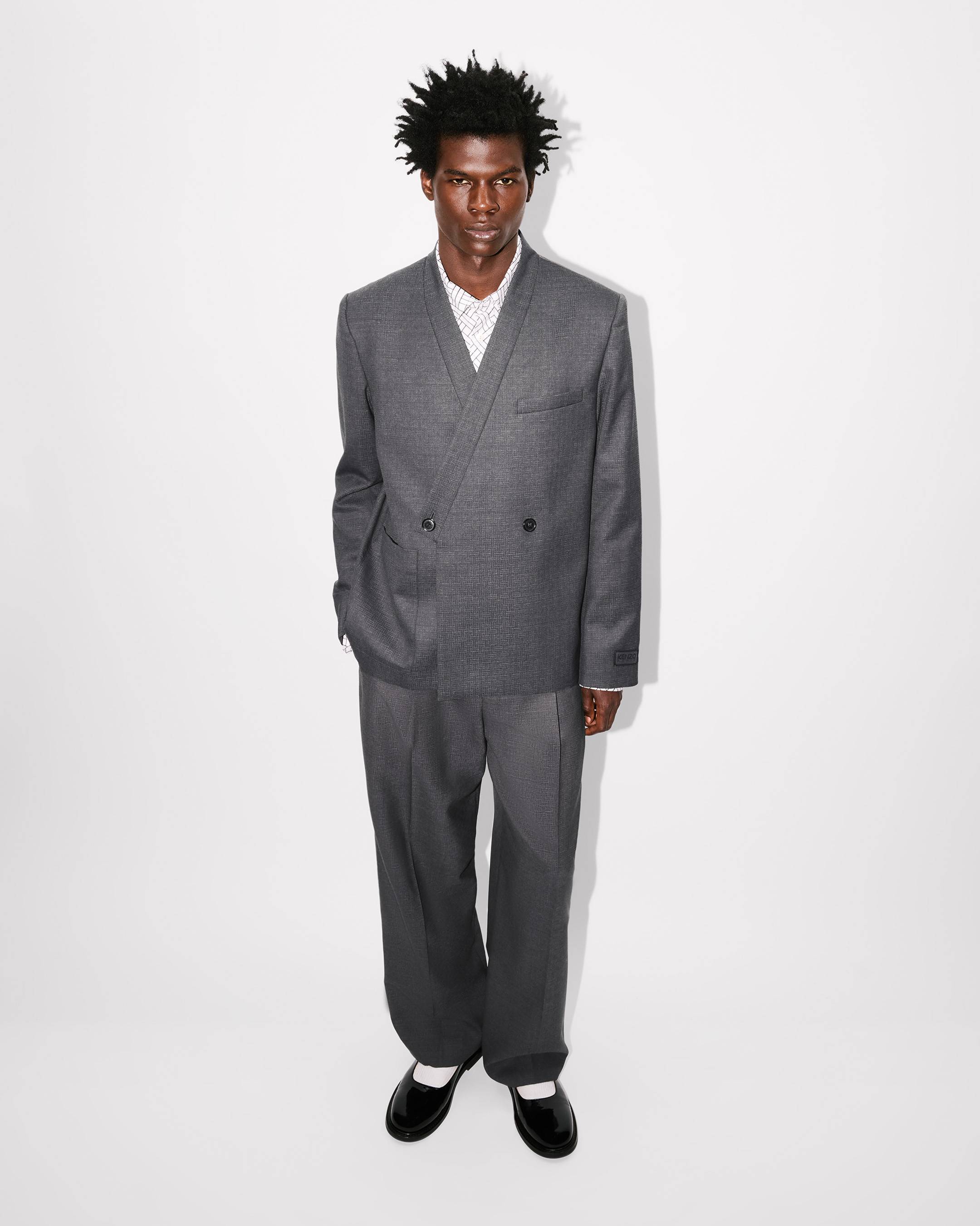 く*ー様 ケンランドジャケット KENZO Weave' adjusted tailored kimono jacket in wool