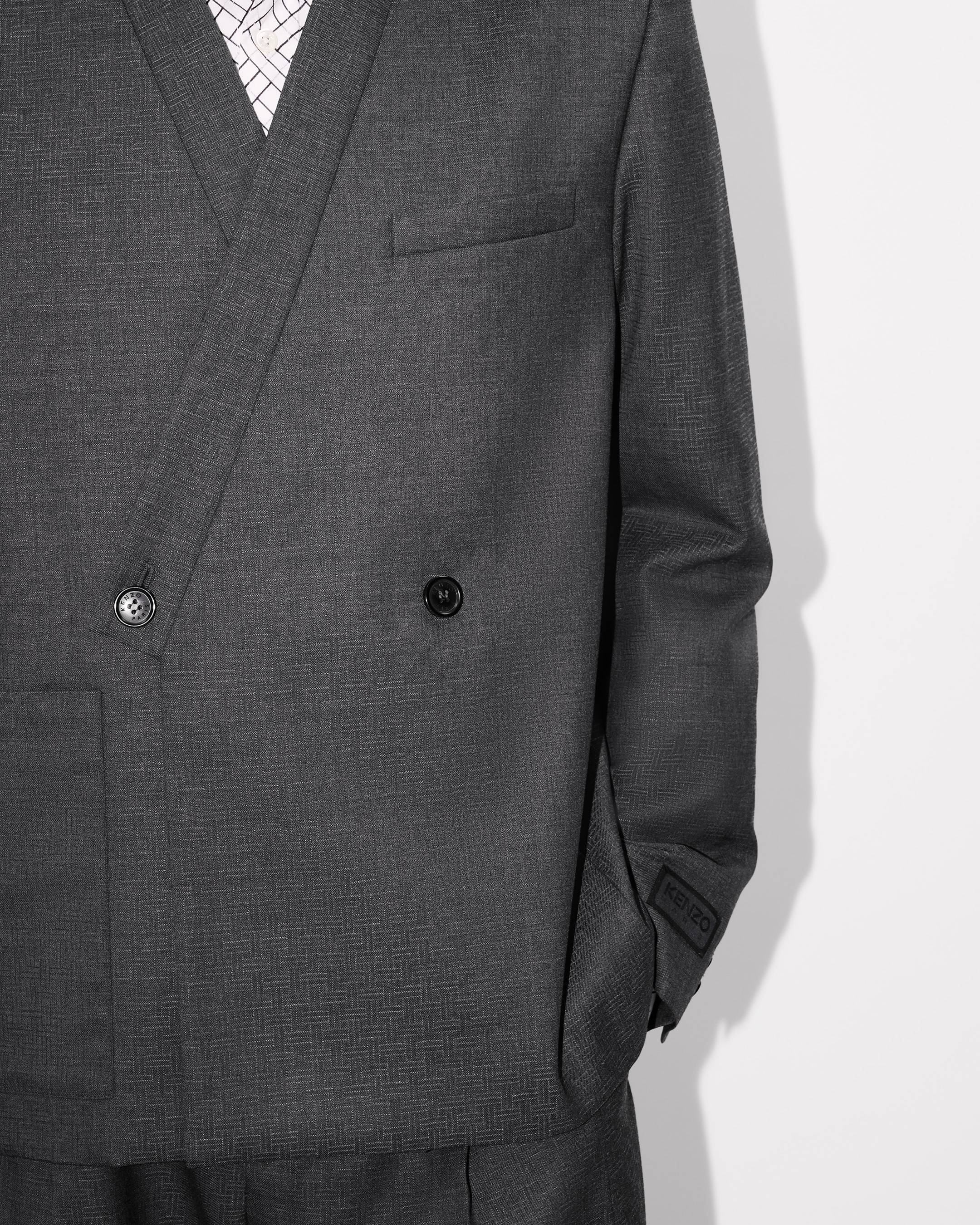 KENZO Weave' adjusted tailored kimono jacket in wool