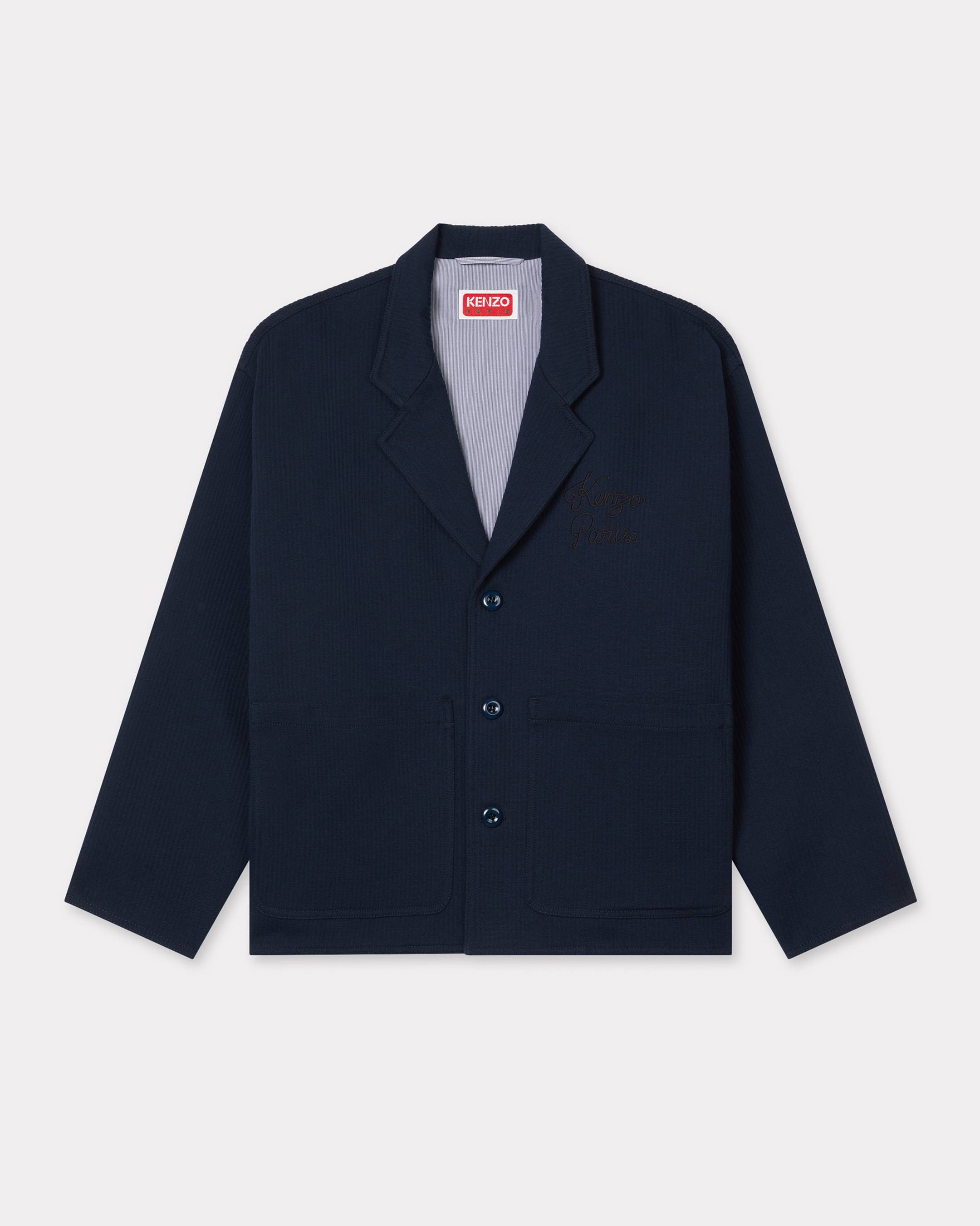 KENZO Embroidered Workwear Jacket, Dark Blue, - Mens, Xs