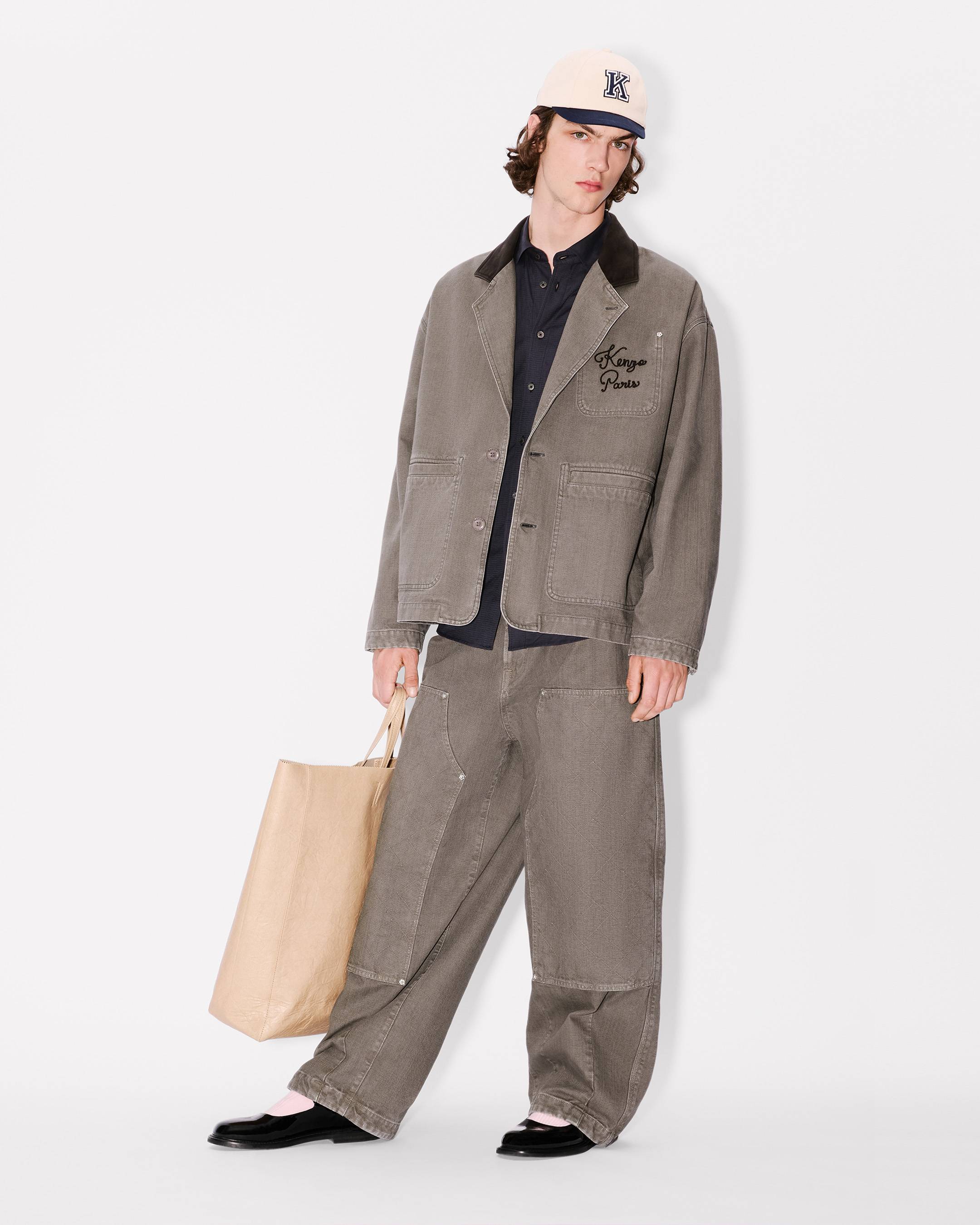 'KENZO Paris Chainstitch' workwear jacket in washed cotton