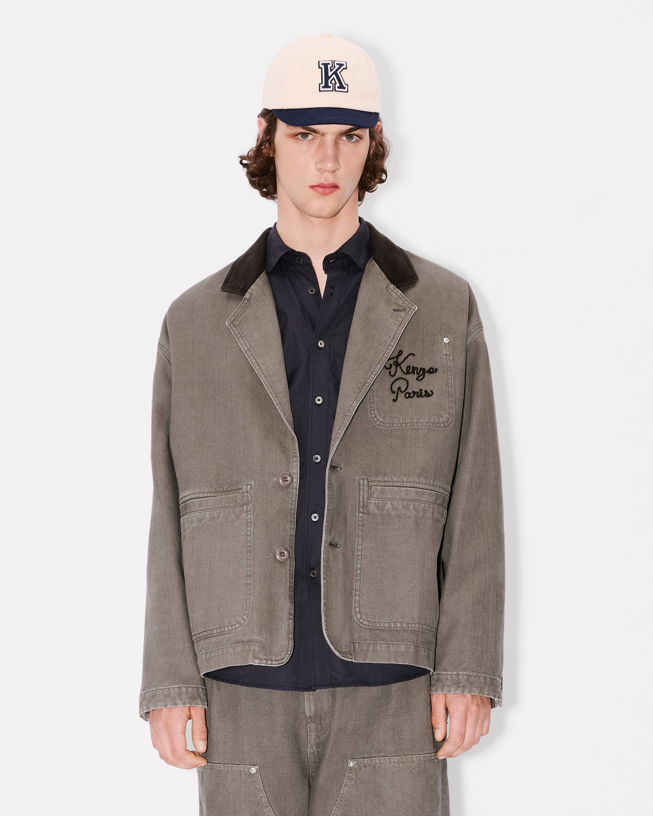 'KENZO Paris Chainstitch' workwear jacket in washed cotton