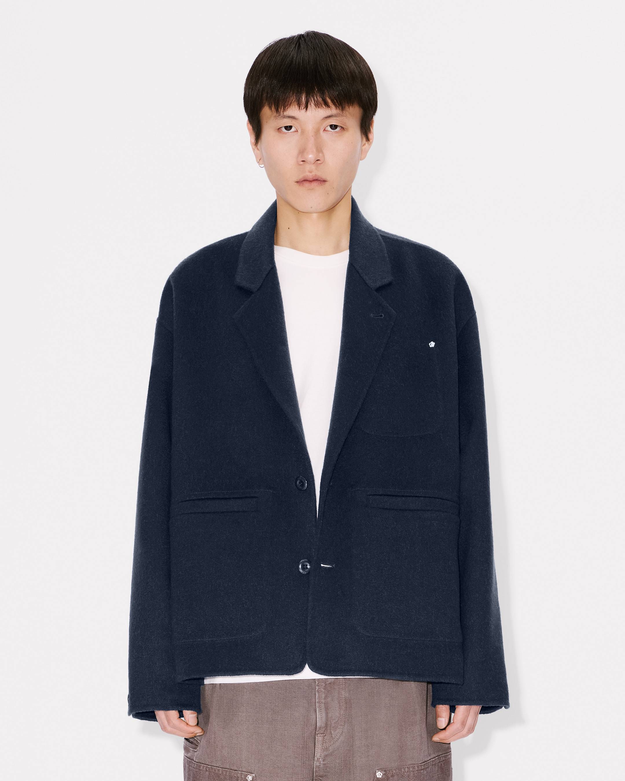 Workwear jacket in wool alpaca