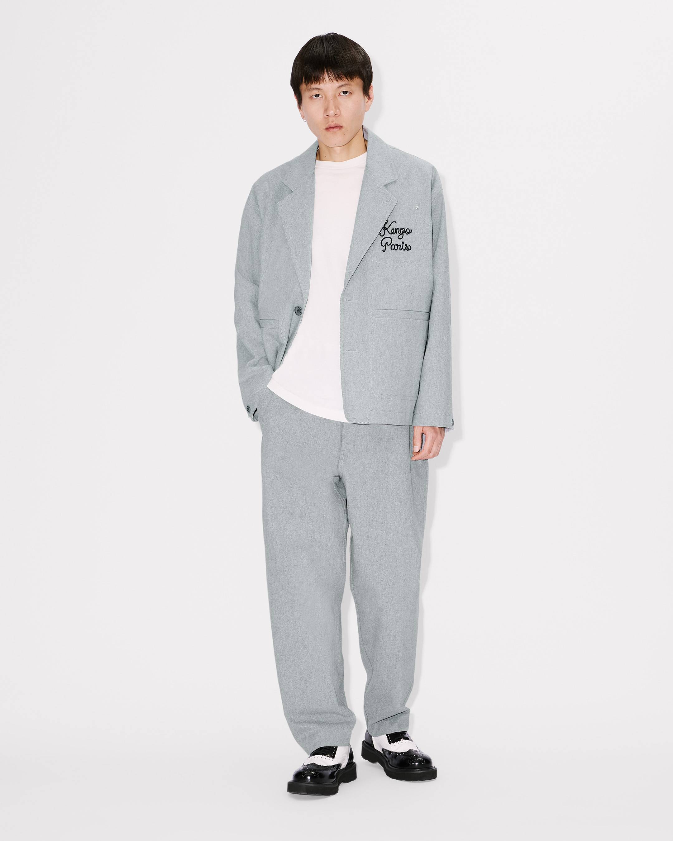'KENZO Paris Chainstitch' embroidered workwear jacket