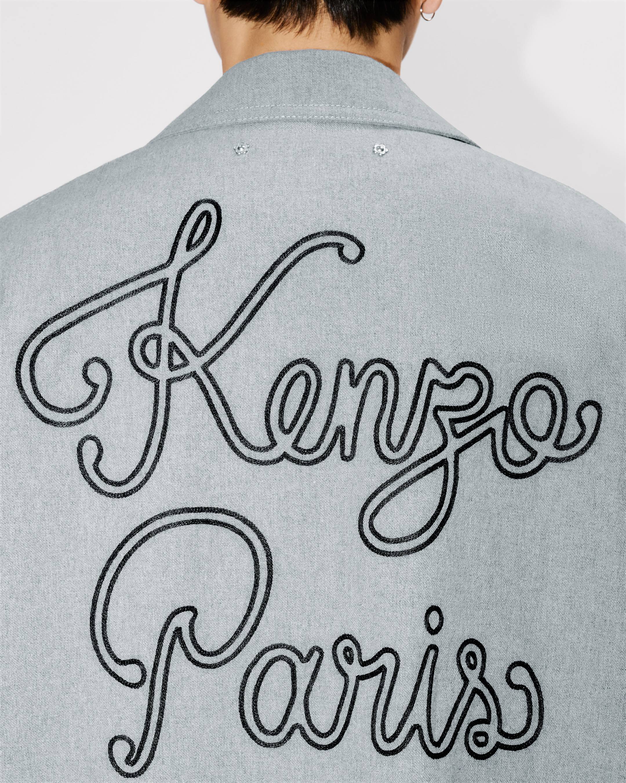 'KENZO Paris Chainstitch' embroidered workwear jacket