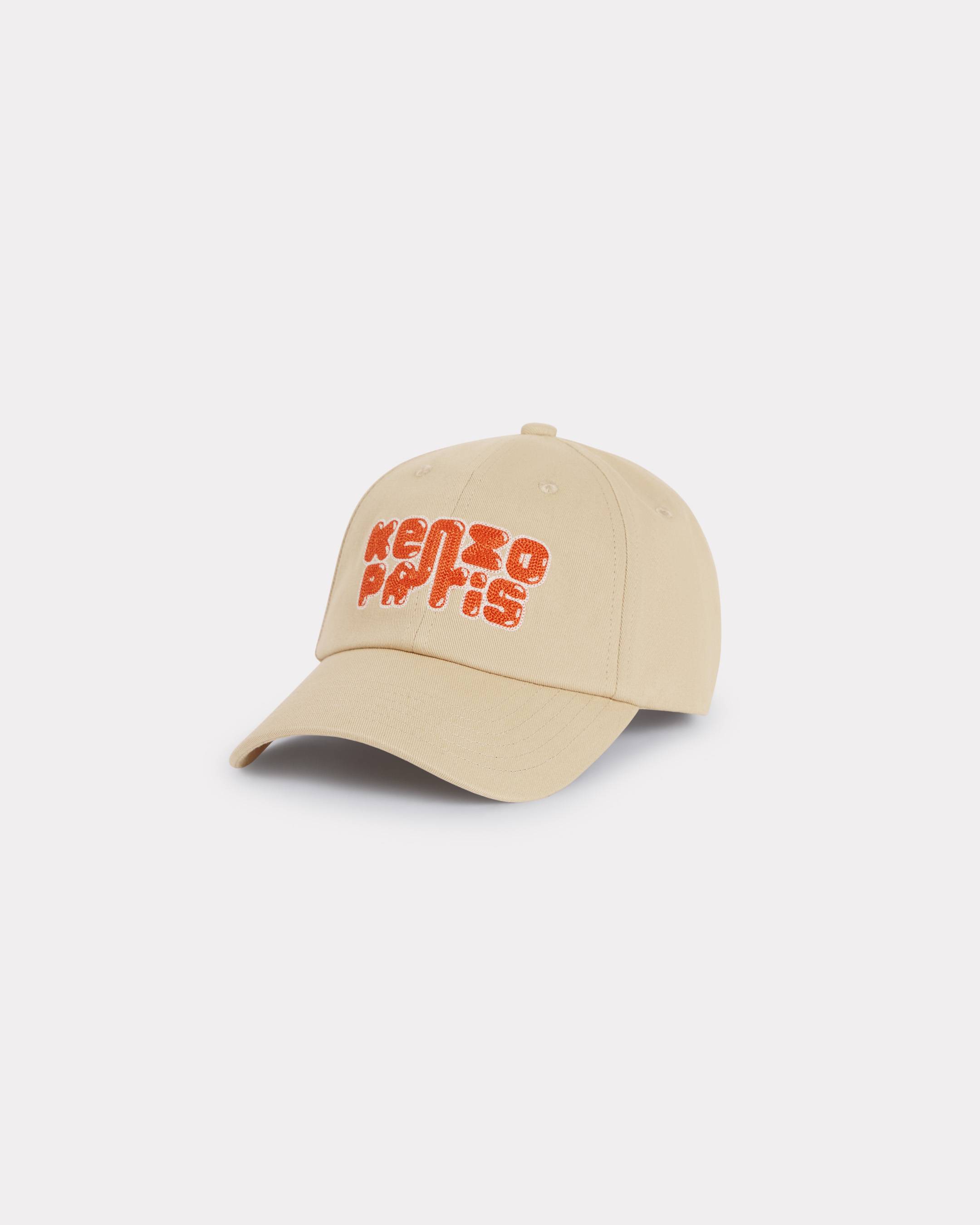 KENZO ' Elephant Logo' Embroidered Cap , Man, Beige, Cotton