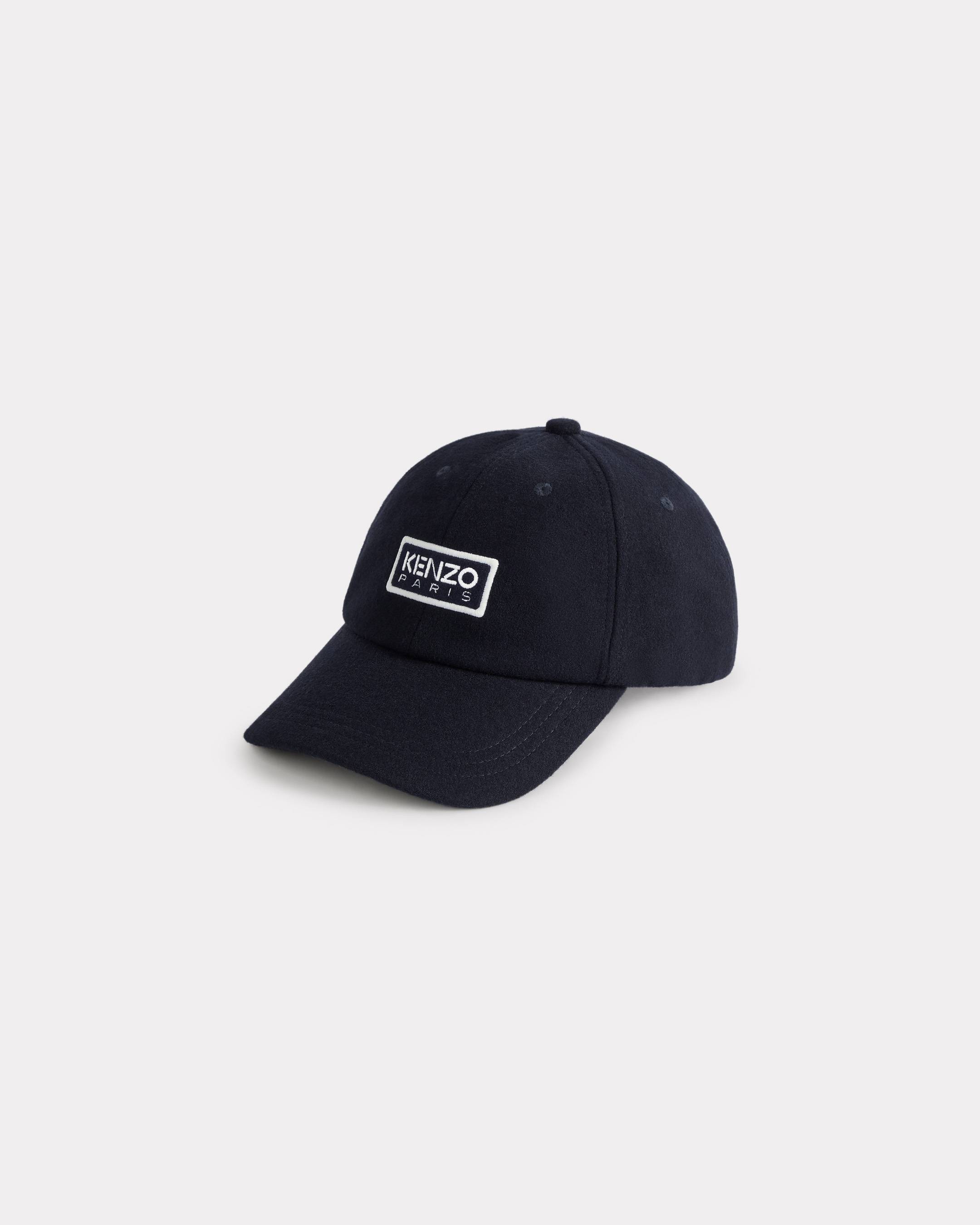 KENZO 'Kenzo Tag' Cap In Wool, Blue Black, - Mens