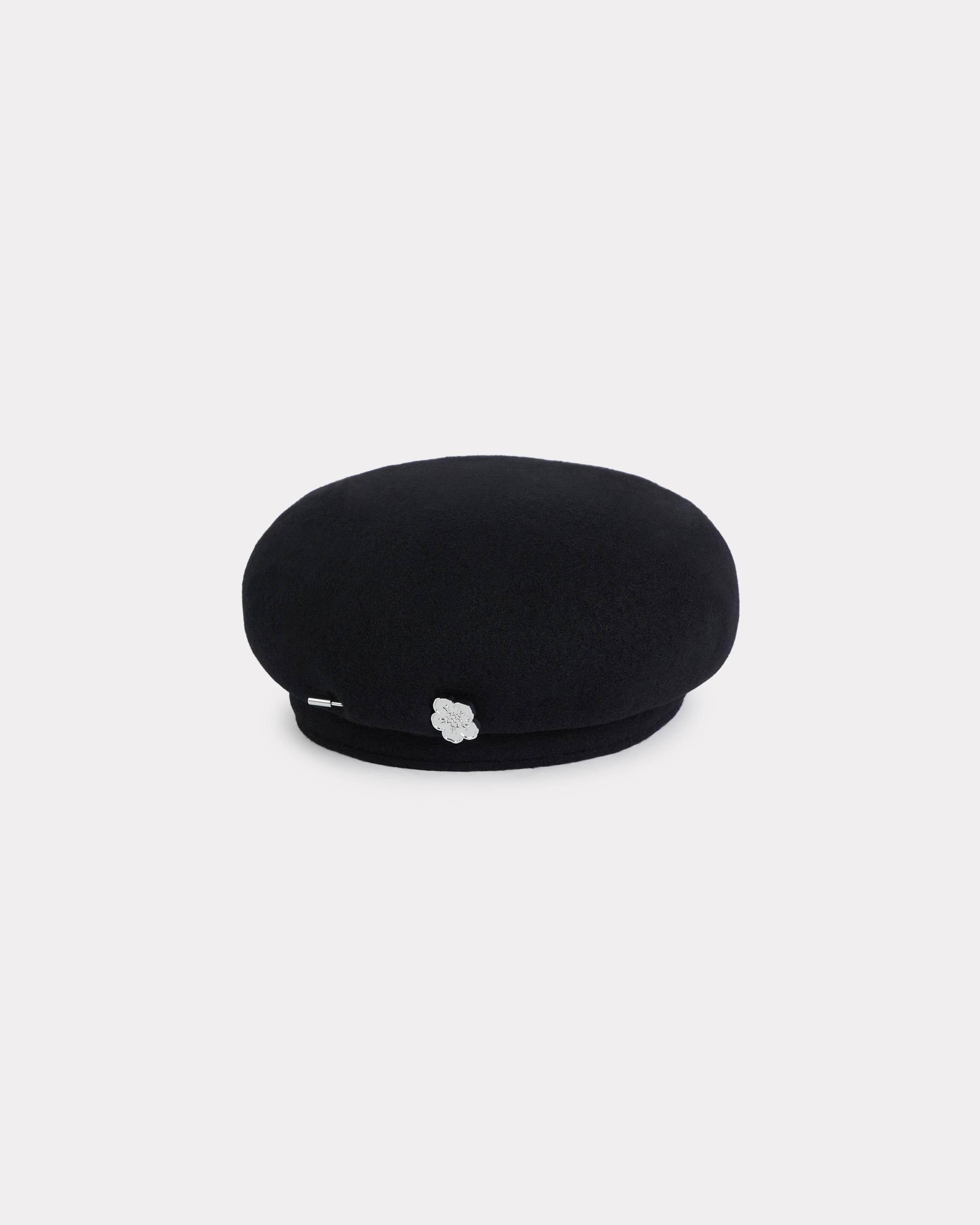 KENZO 'Boke Flower' Beret In Wool, Man, Black, Wool