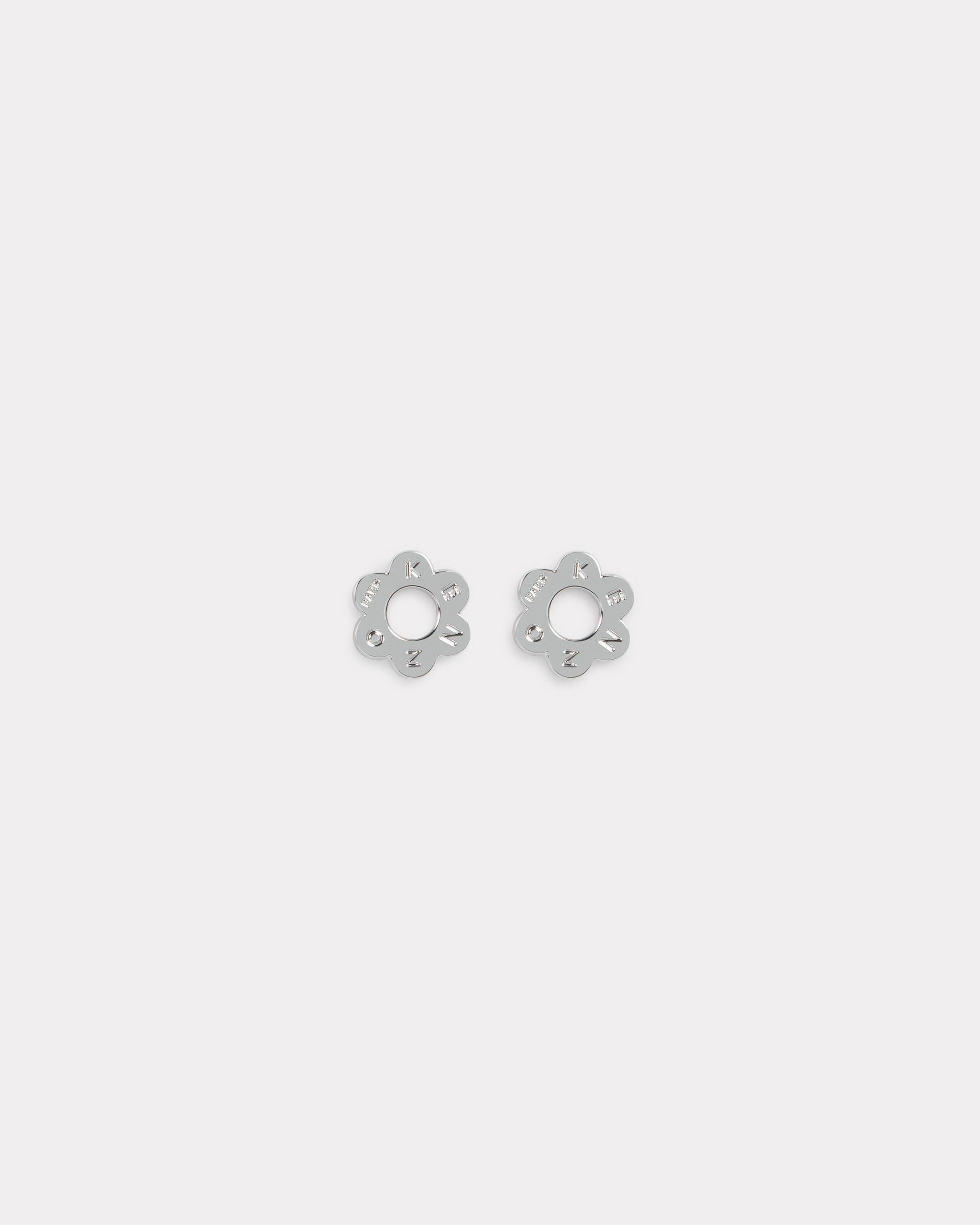 KENZO 'Boke Flower' Earrings Studs, Woman, Silver, Brass