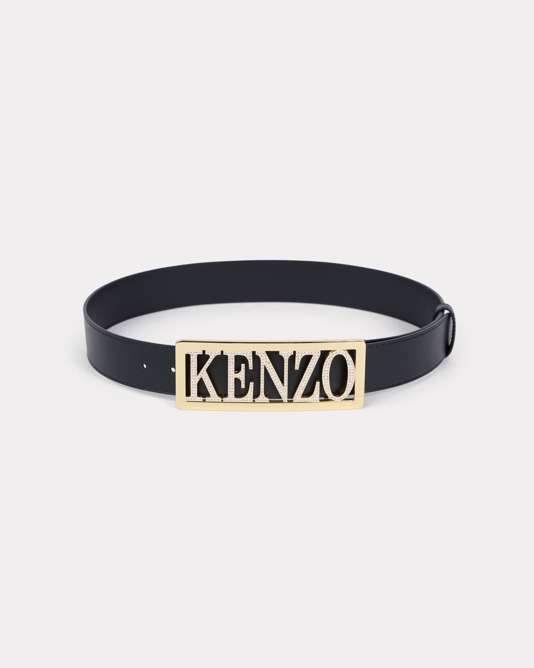 'KENZO Buckle' large belt in leather