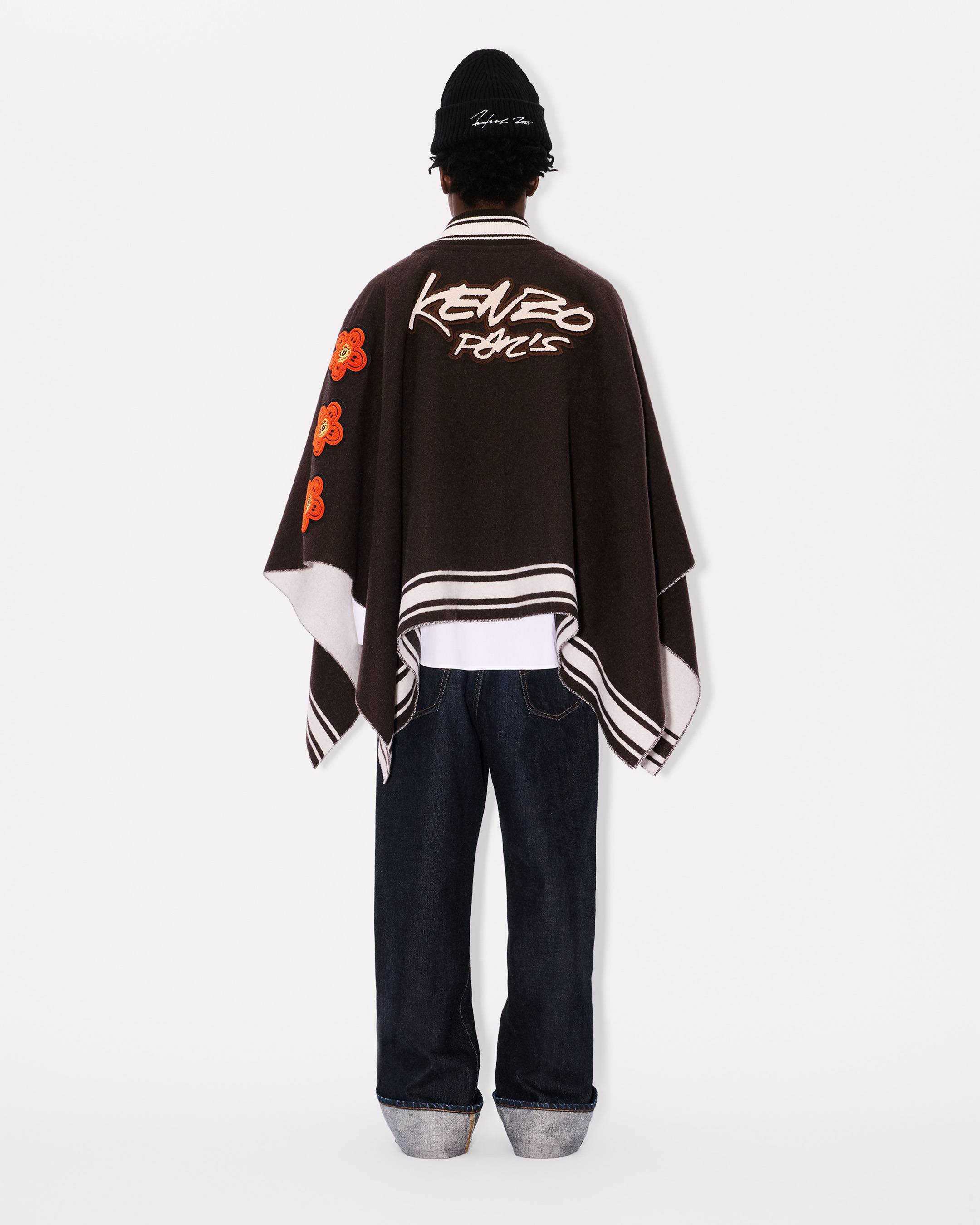 'Kenzo x Futura 2000' poncho in wool