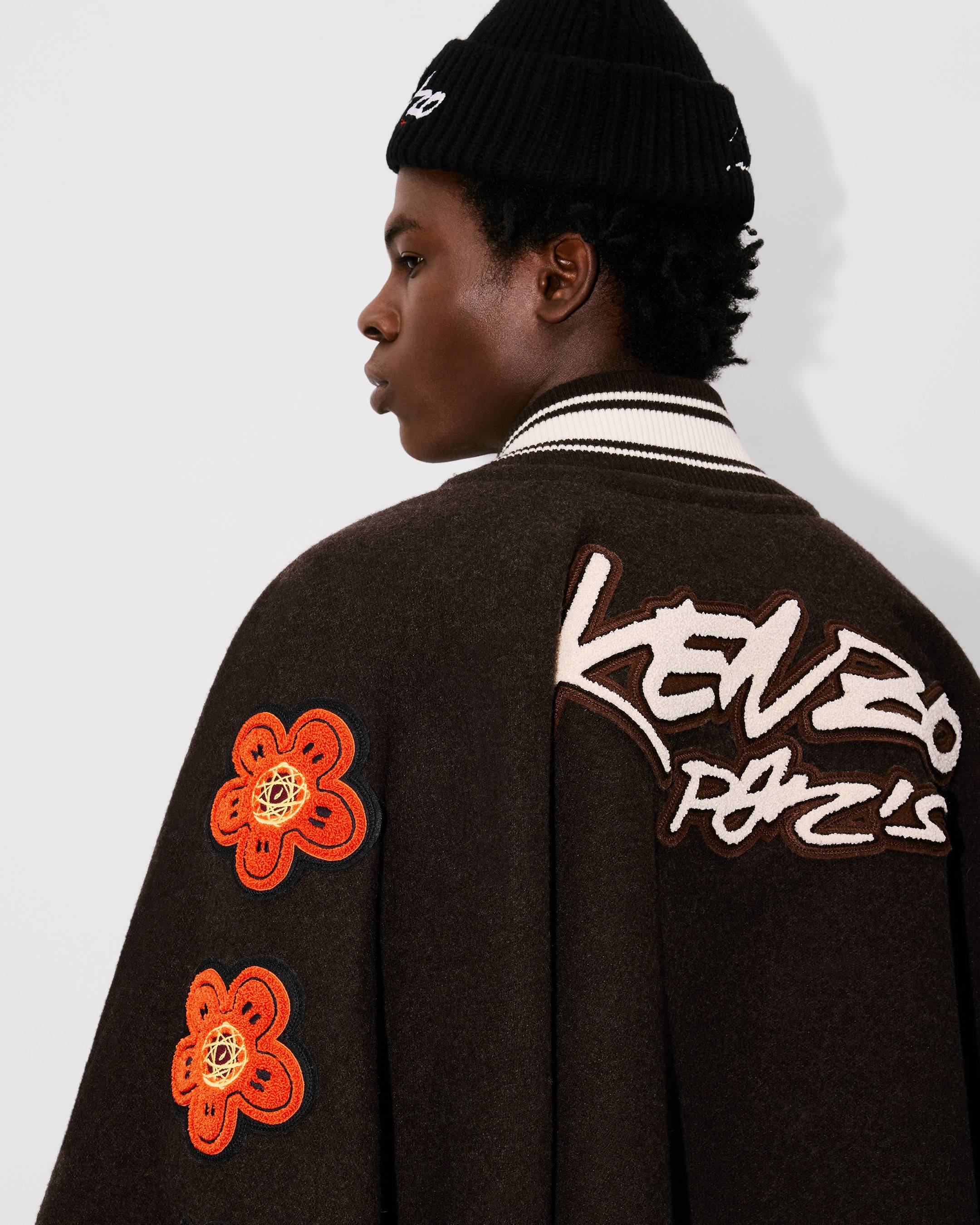 'Kenzo x Futura 2000' poncho in wool