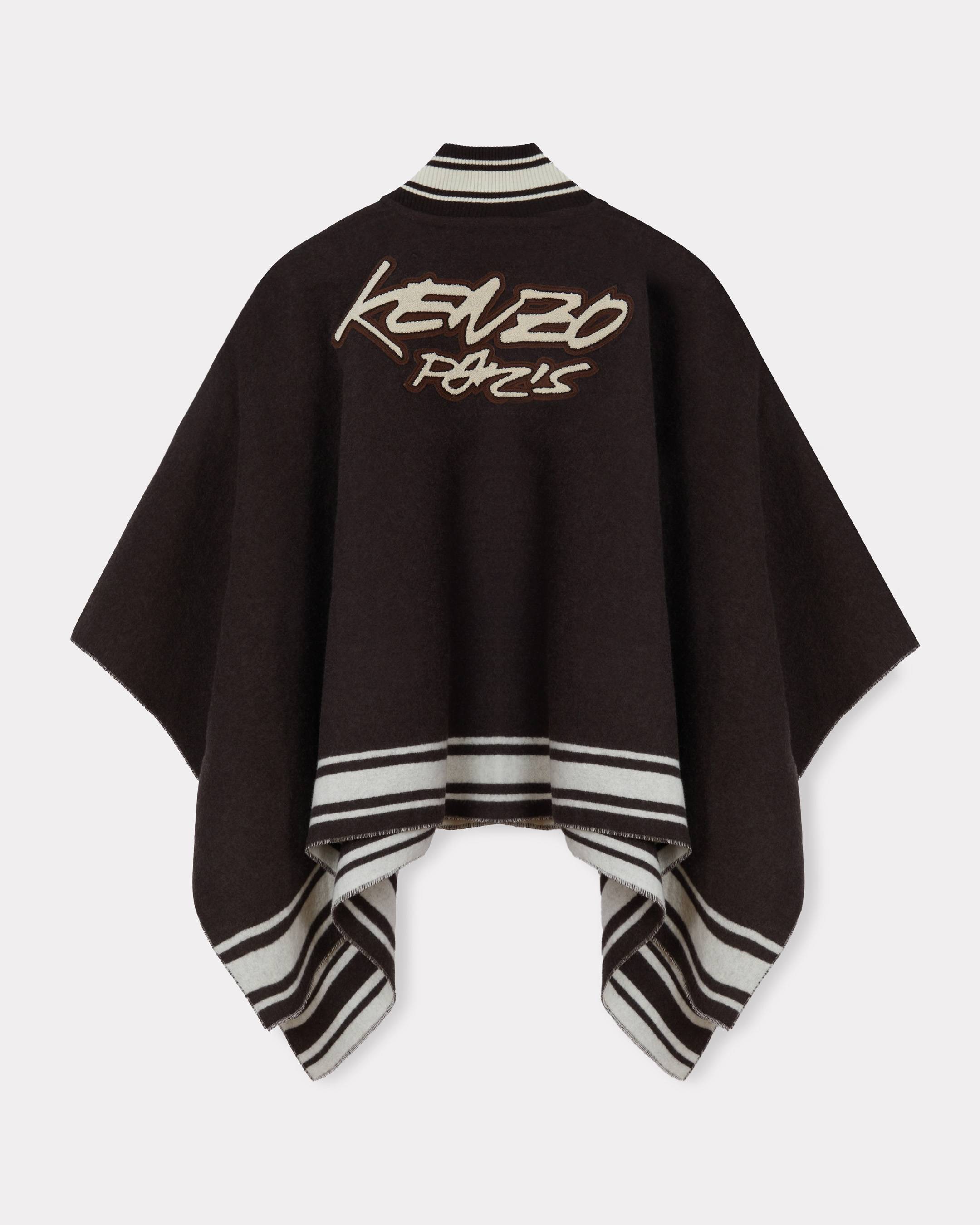 'Kenzo x Futura 2000' poncho in wool