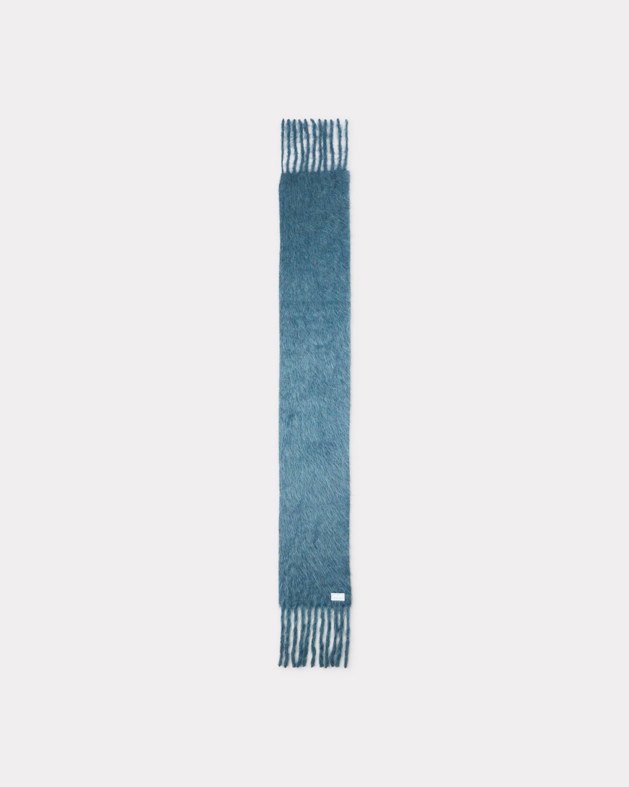 Long fringed scarf in mohair