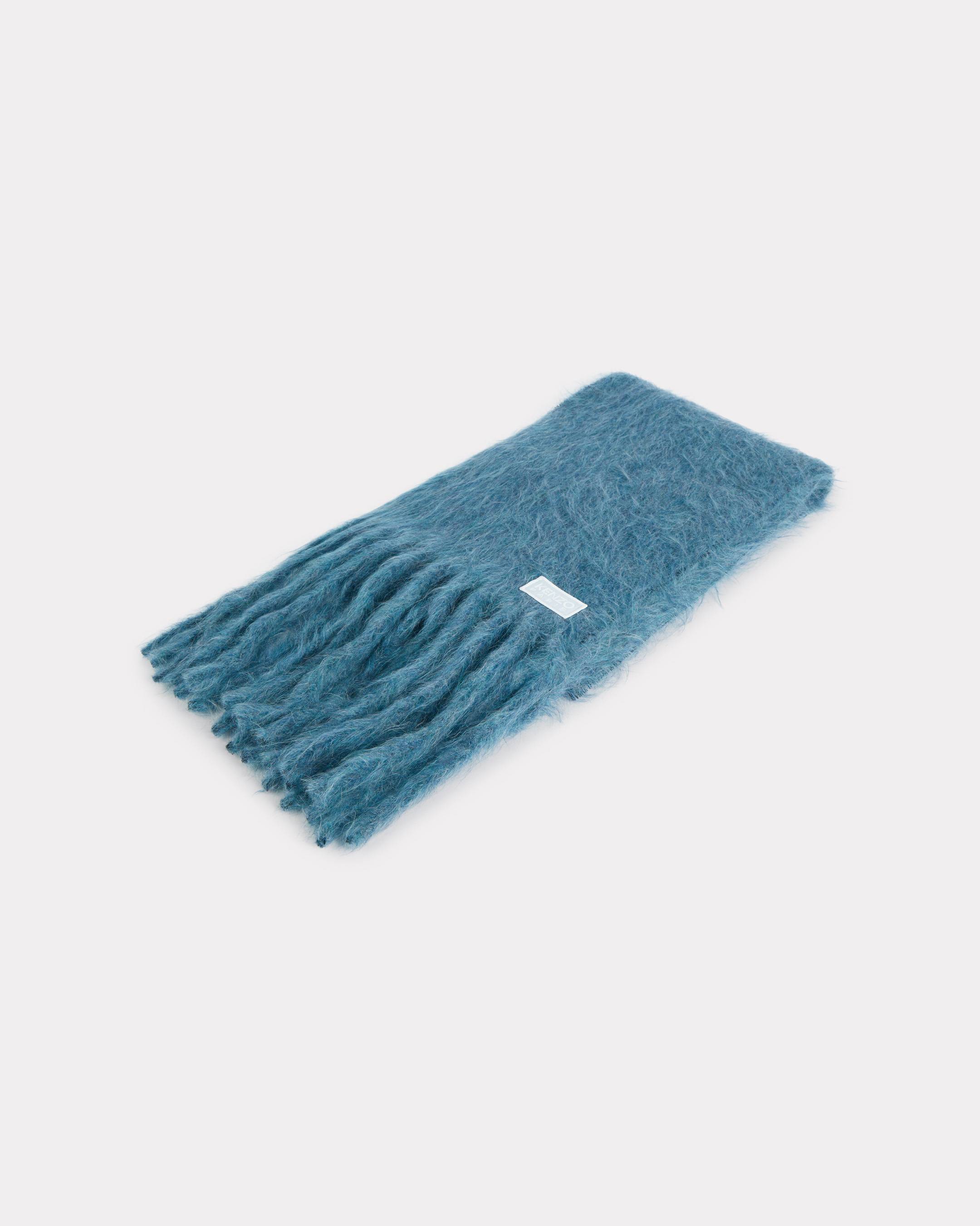 Long fringed scarf in mohair