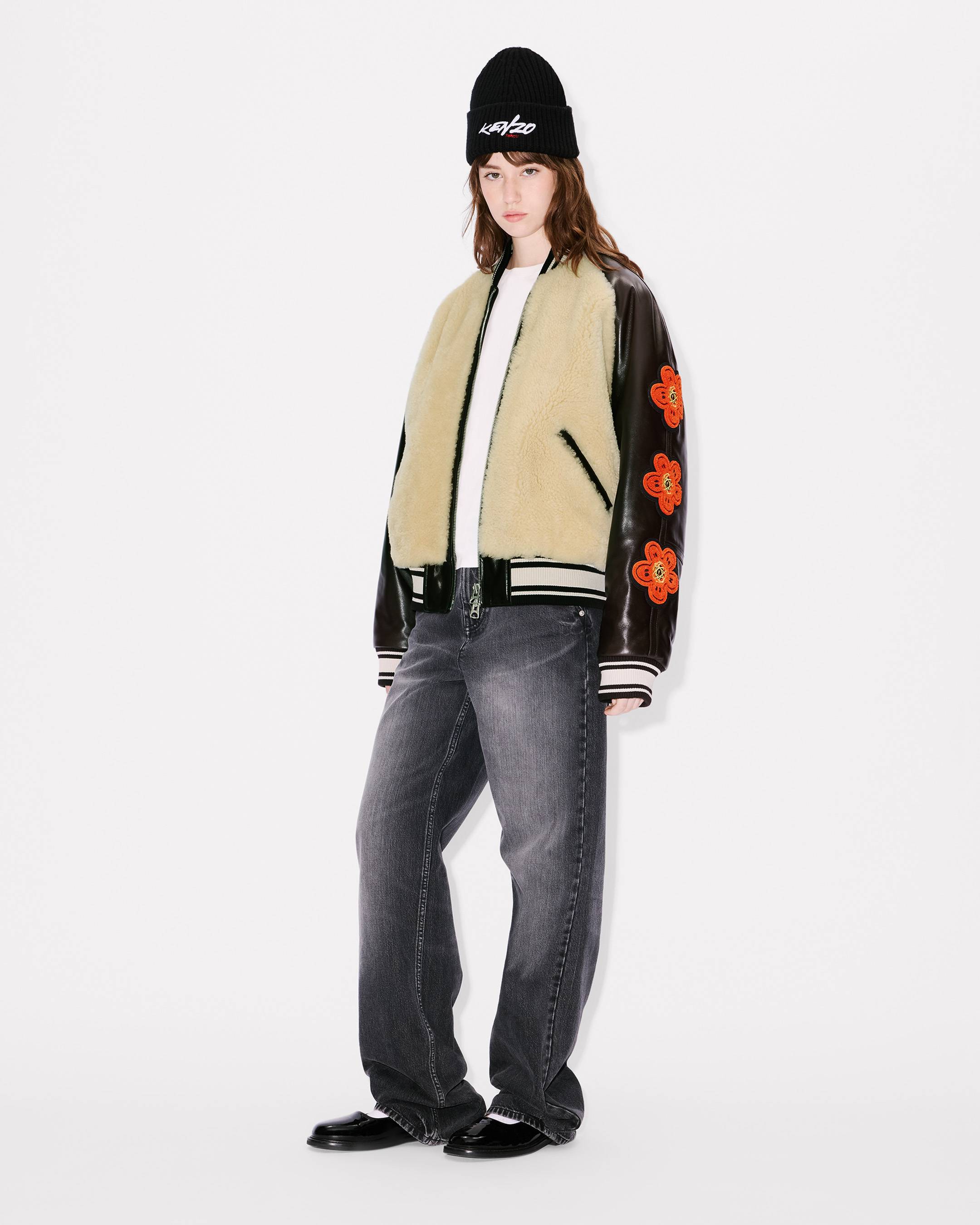 'Kenzo x Futura 2000' genderless shearling varsity