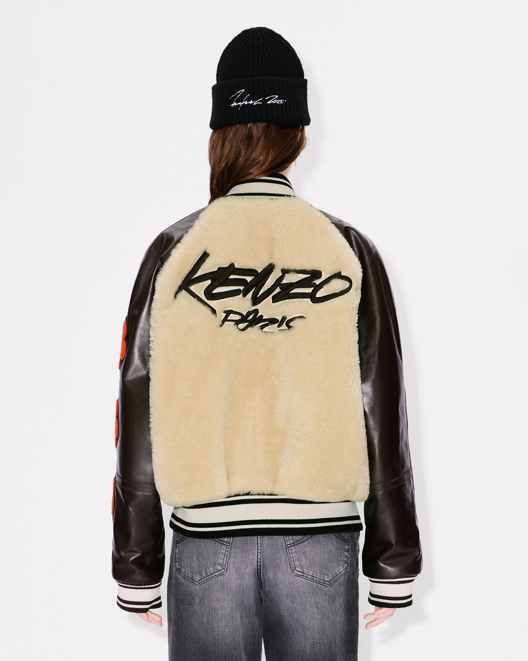 'Kenzo x Futura 2000' genderless shearling varsity