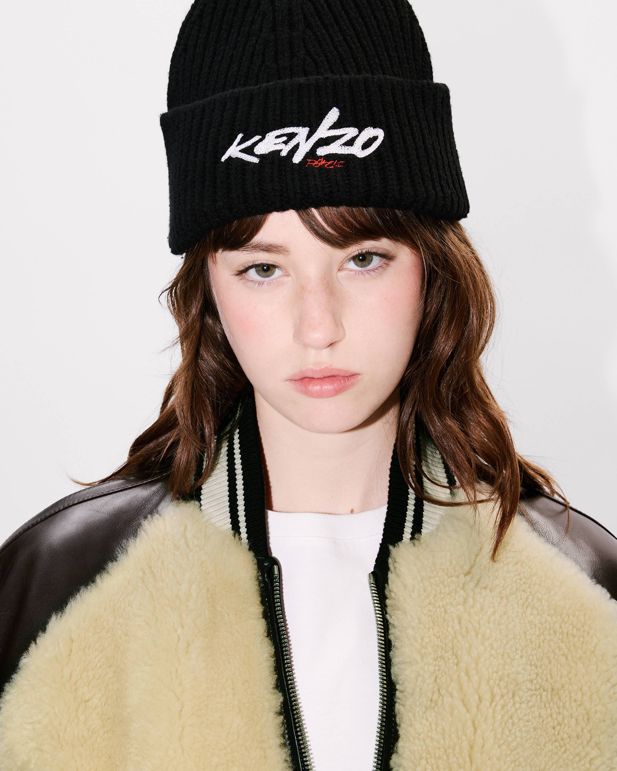 'Kenzo x Futura 2000' genderless shearling varsity