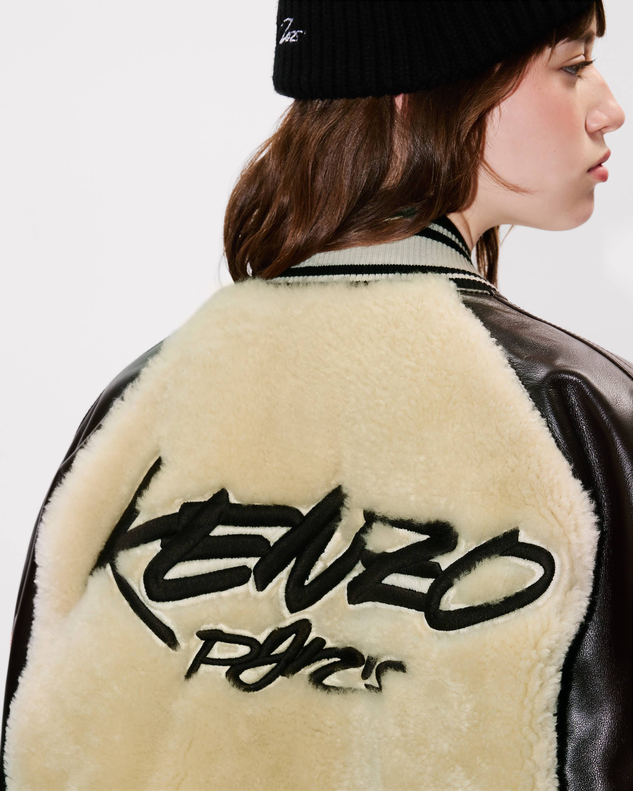 'Kenzo x Futura 2000' genderless shearling varsity
