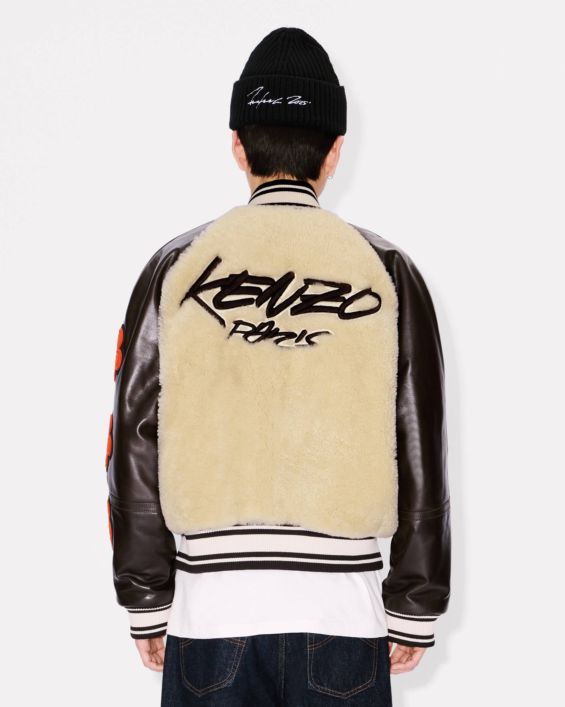 'Kenzo x Futura 2000' genderless shearling varsity