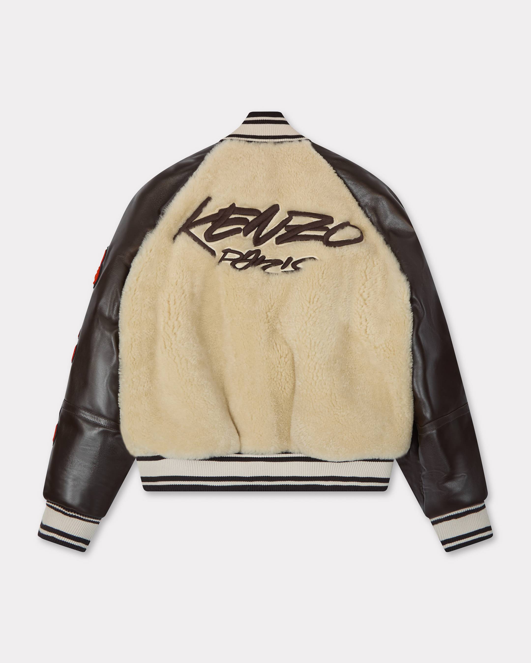 'Kenzo x Futura 2000' genderless shearling varsity