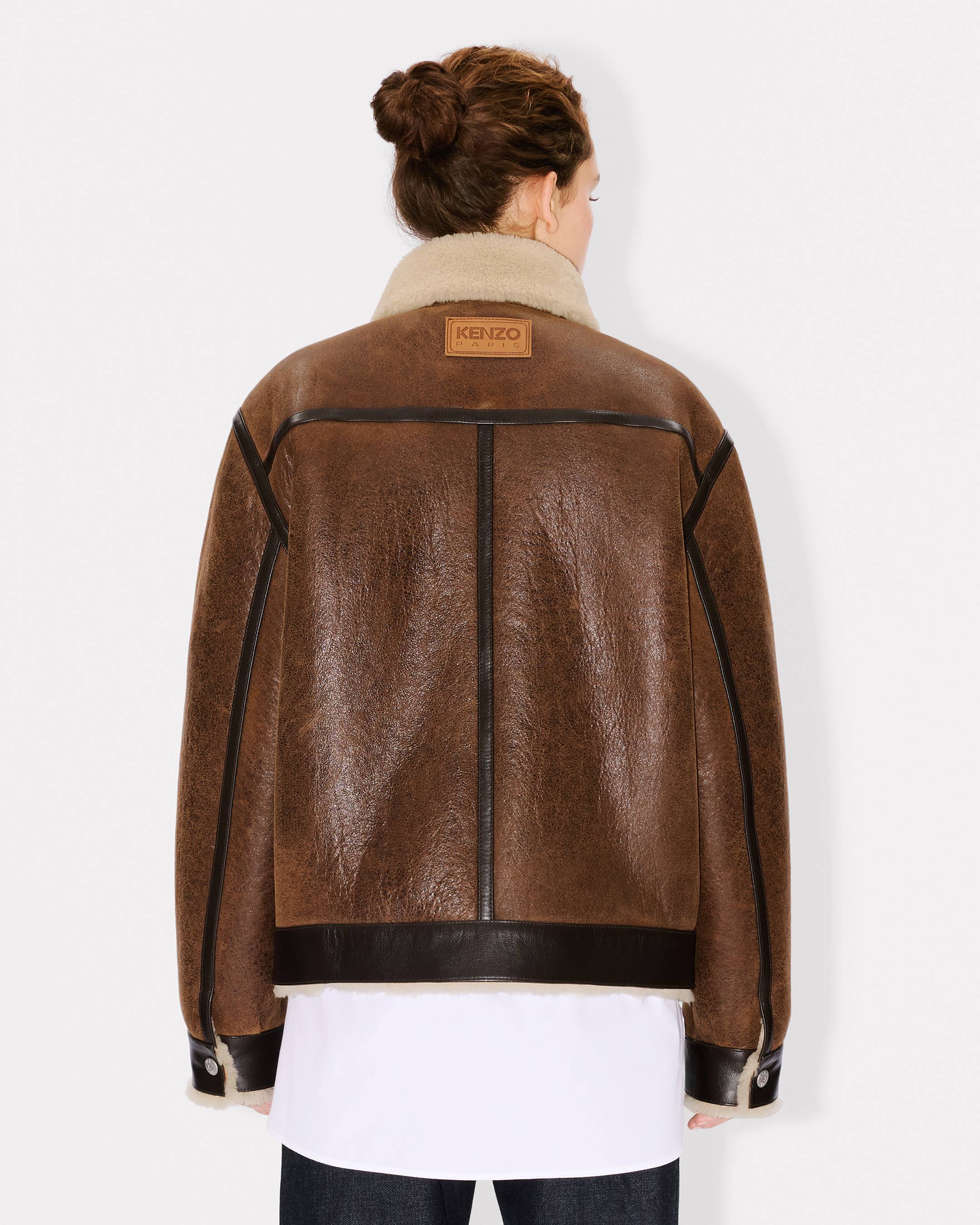 Genderless shearling trucket jacket