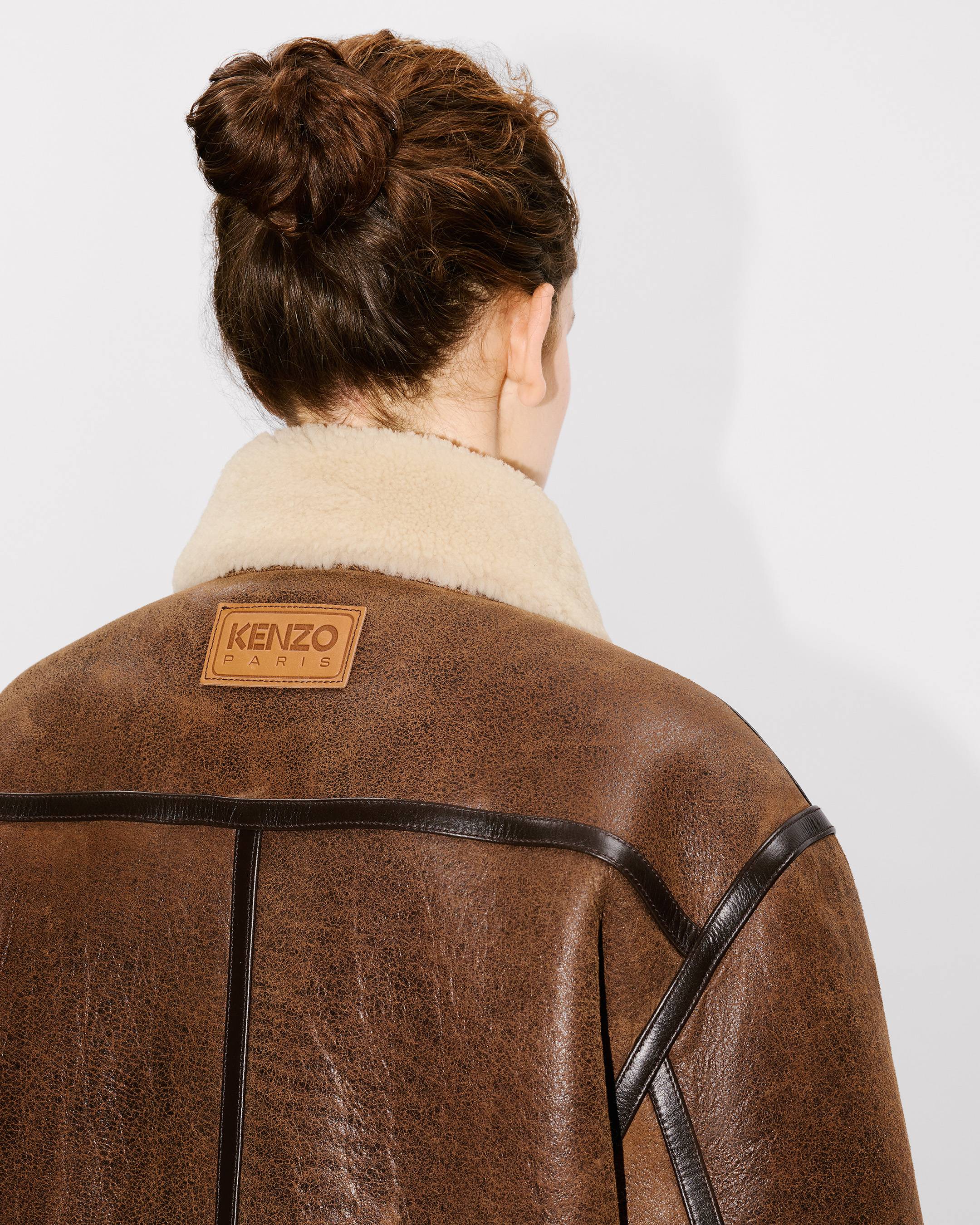 Genderless shearling trucket jacket