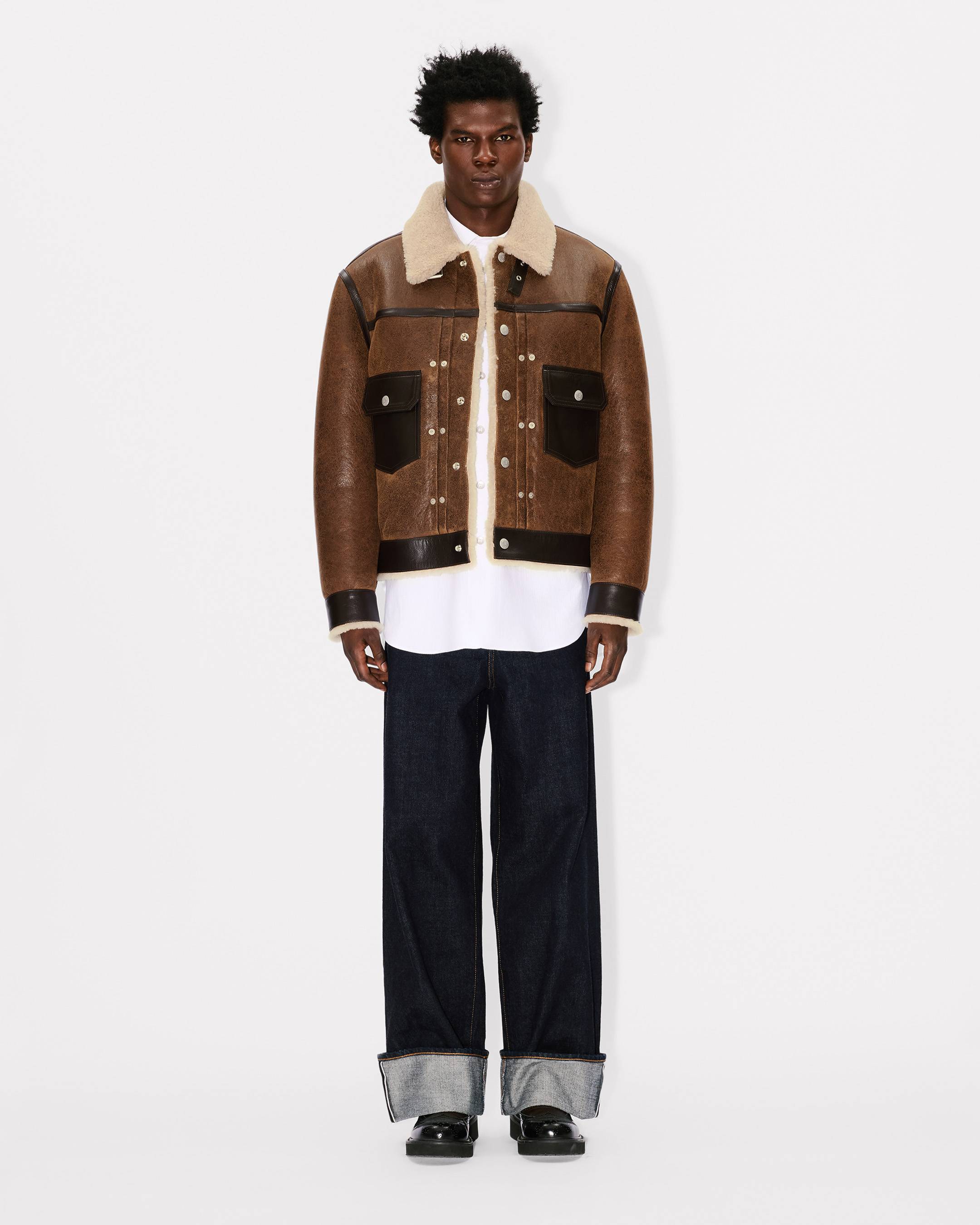 Genderless shearling trucket jacket | Women's | KENZO