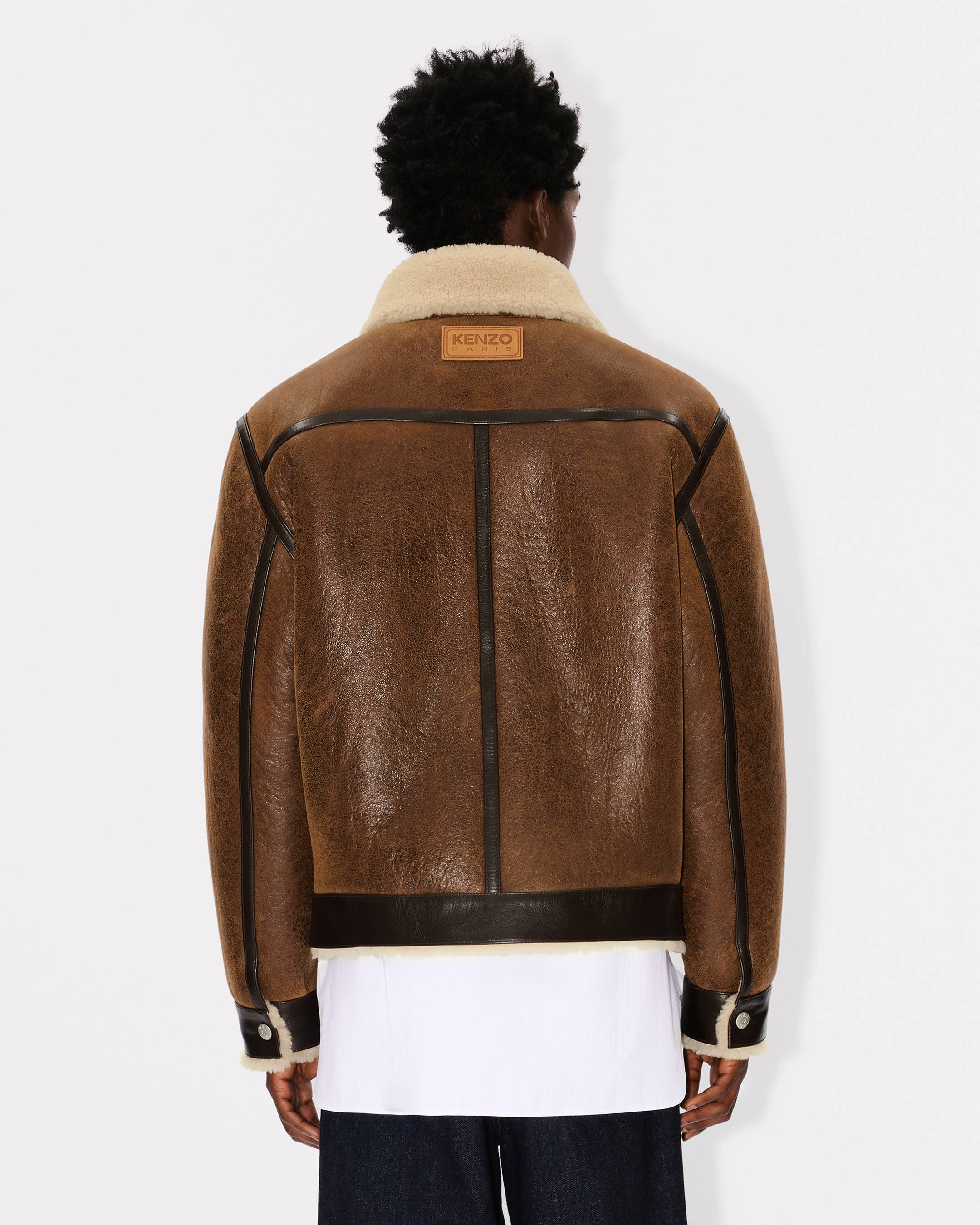 Genderless shearling trucket jacket