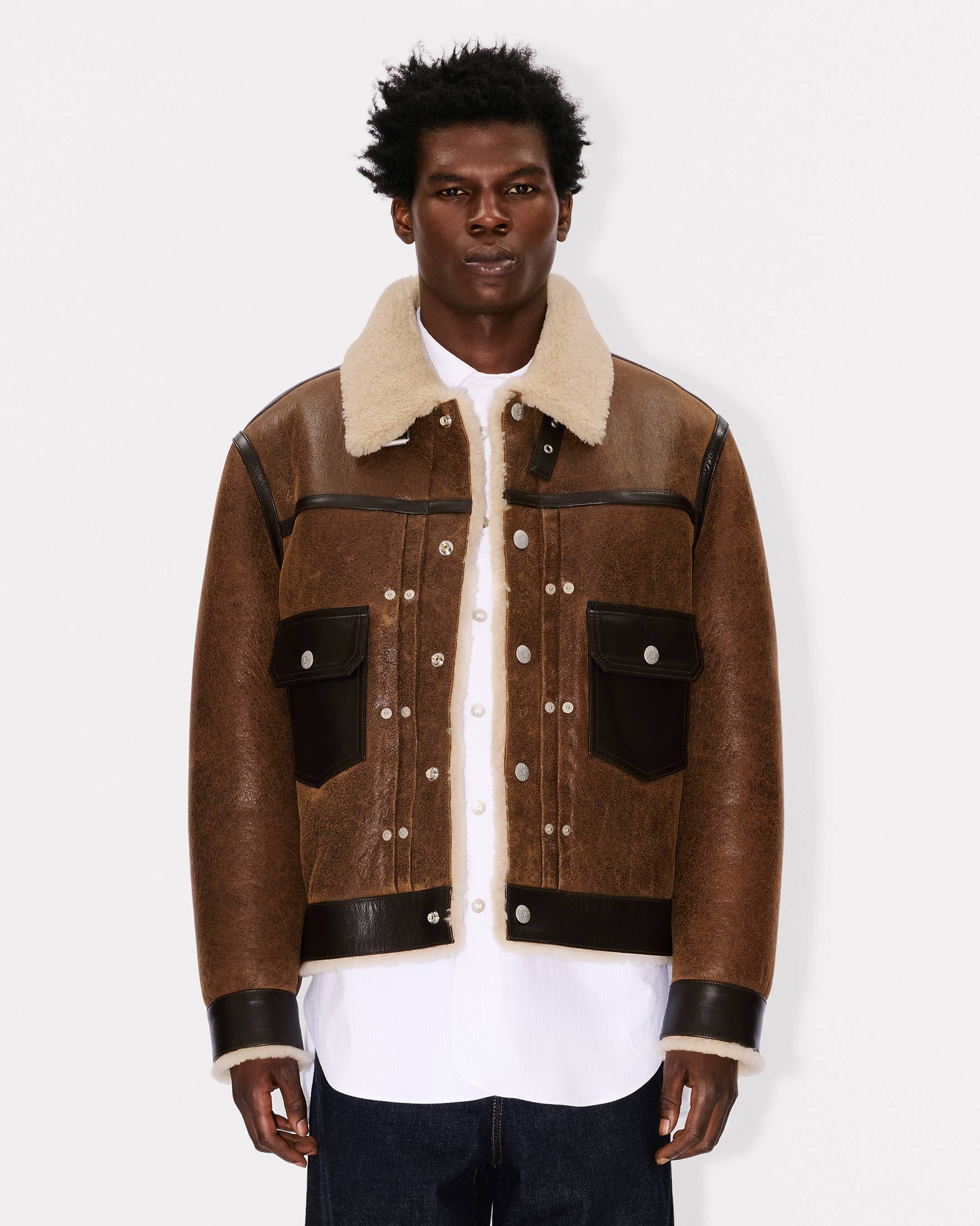 Genderless shearling trucket jacket