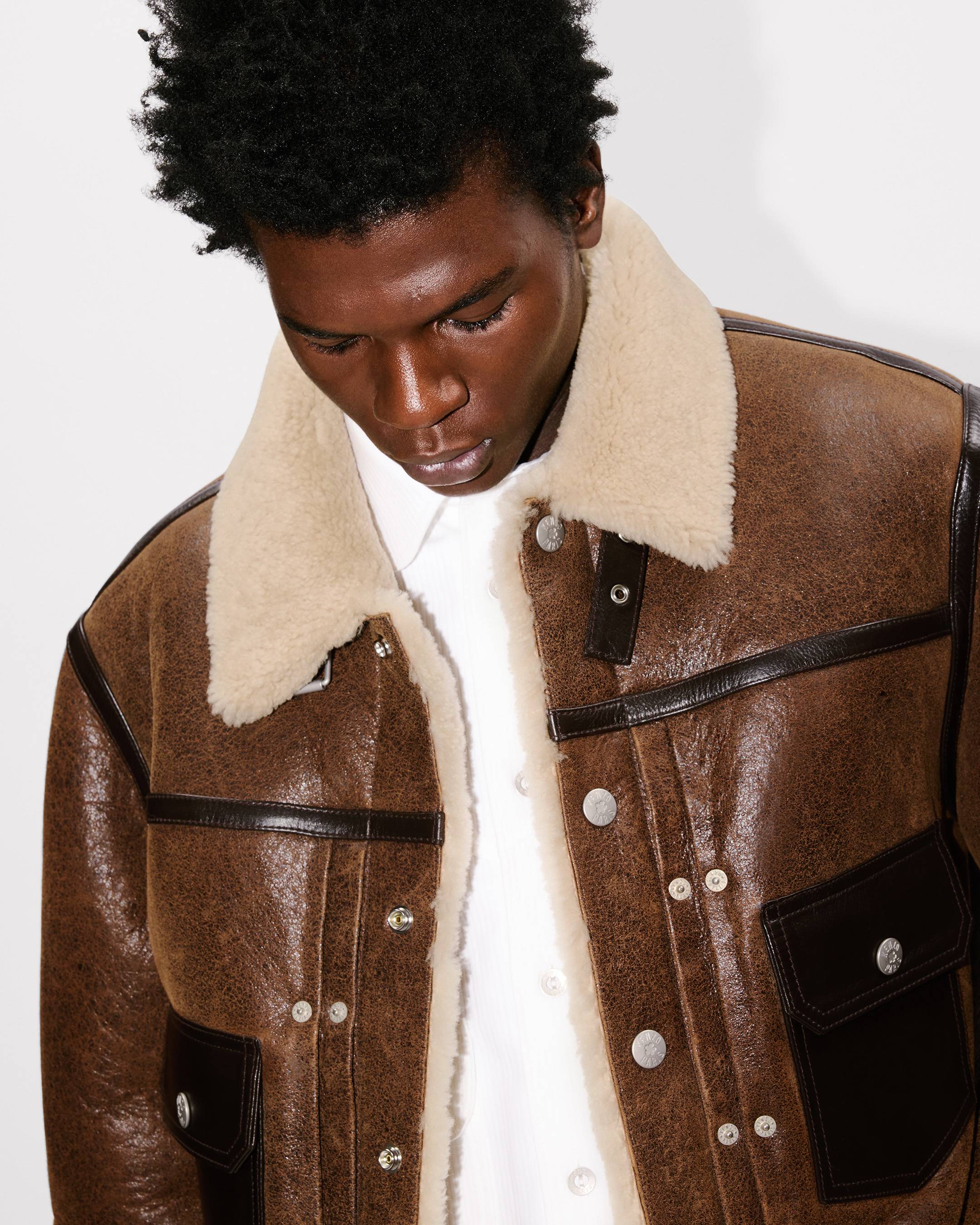 Genderless shearling trucket jacket | Women's | KENZO