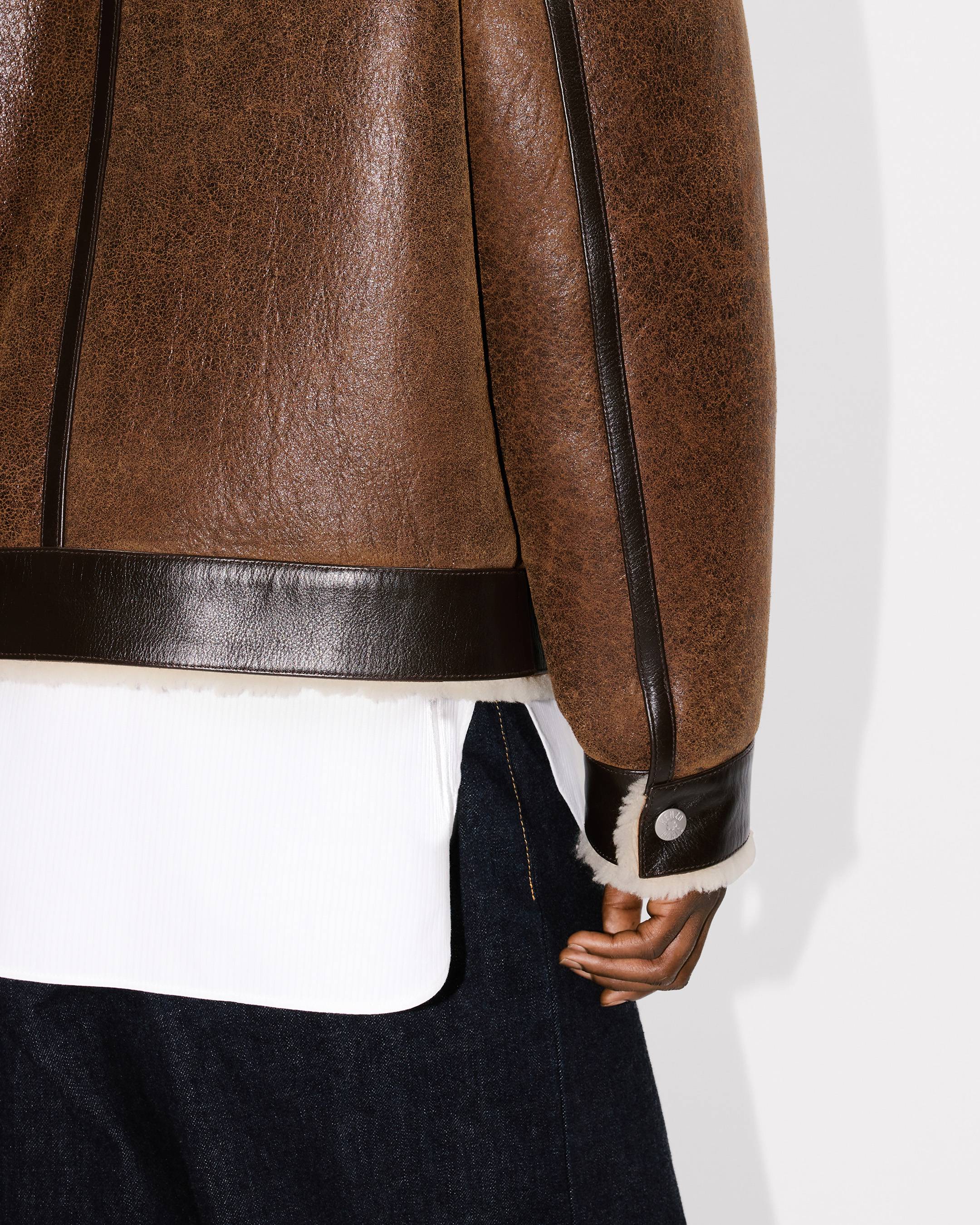 Genderless shearling trucket jacket