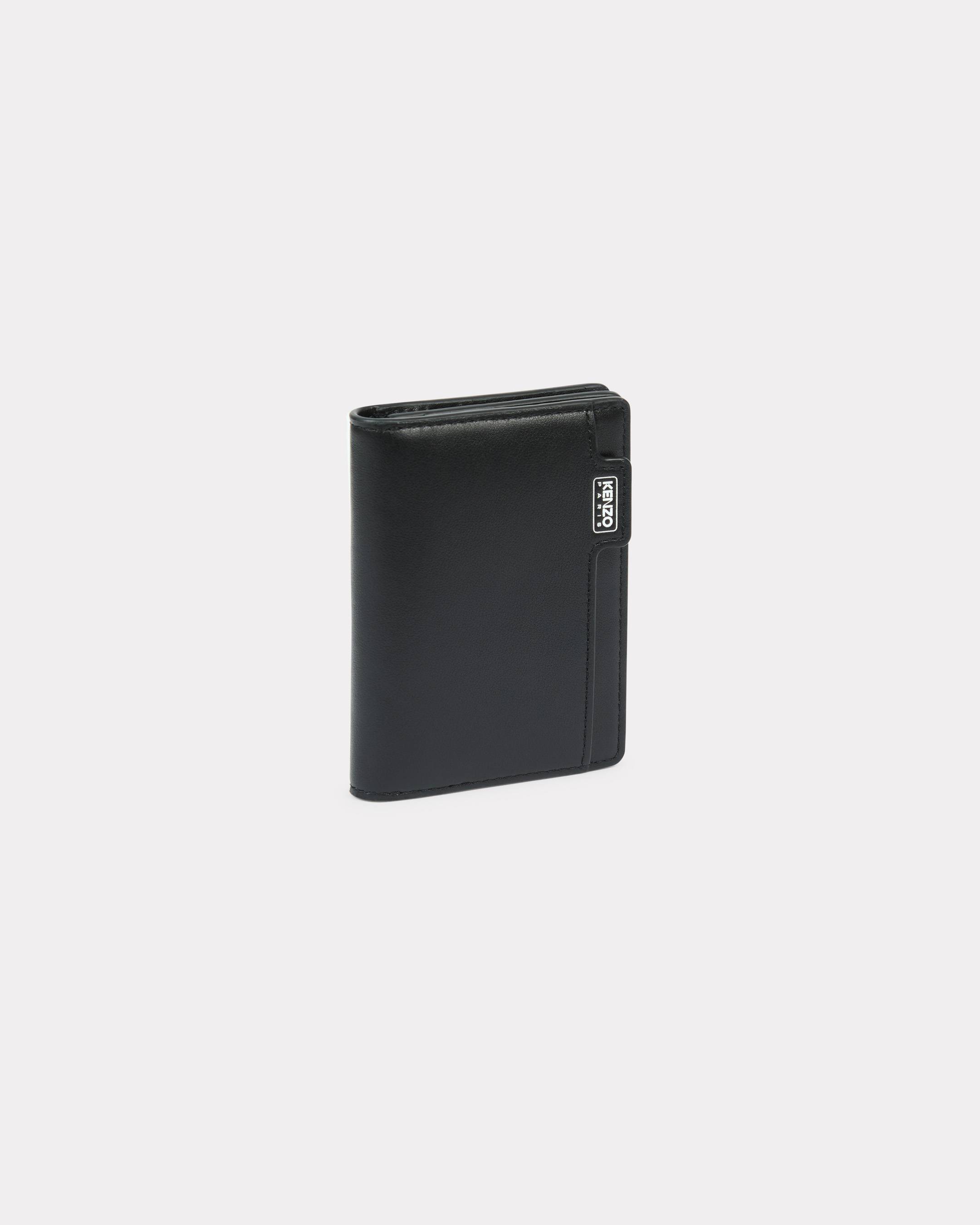 KENZO 'Kenzo Tab' Card Holder In Leather Black Mens - Size One