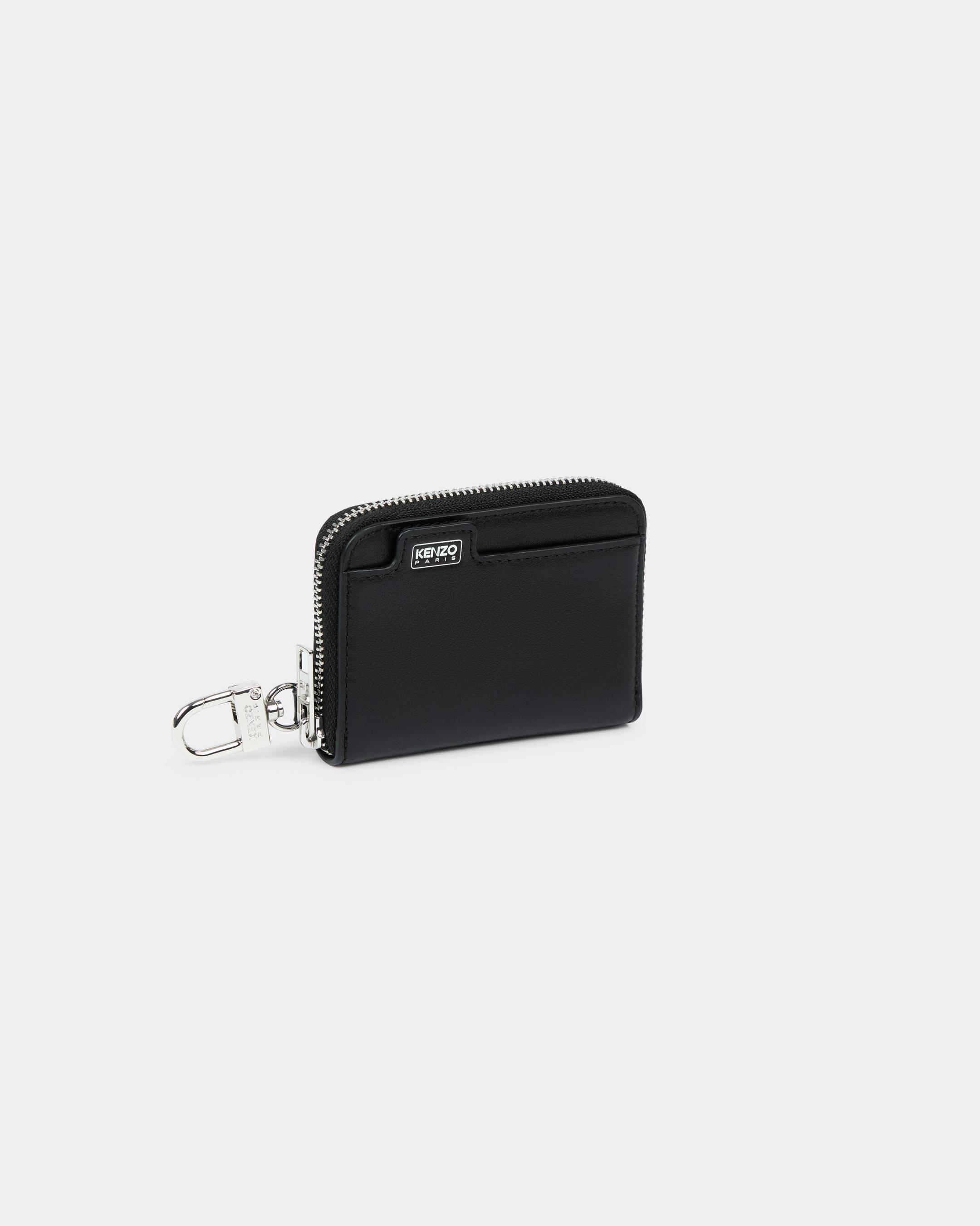 KENZO ' Tab' Key Holder , Man, Black, Size One, Leather