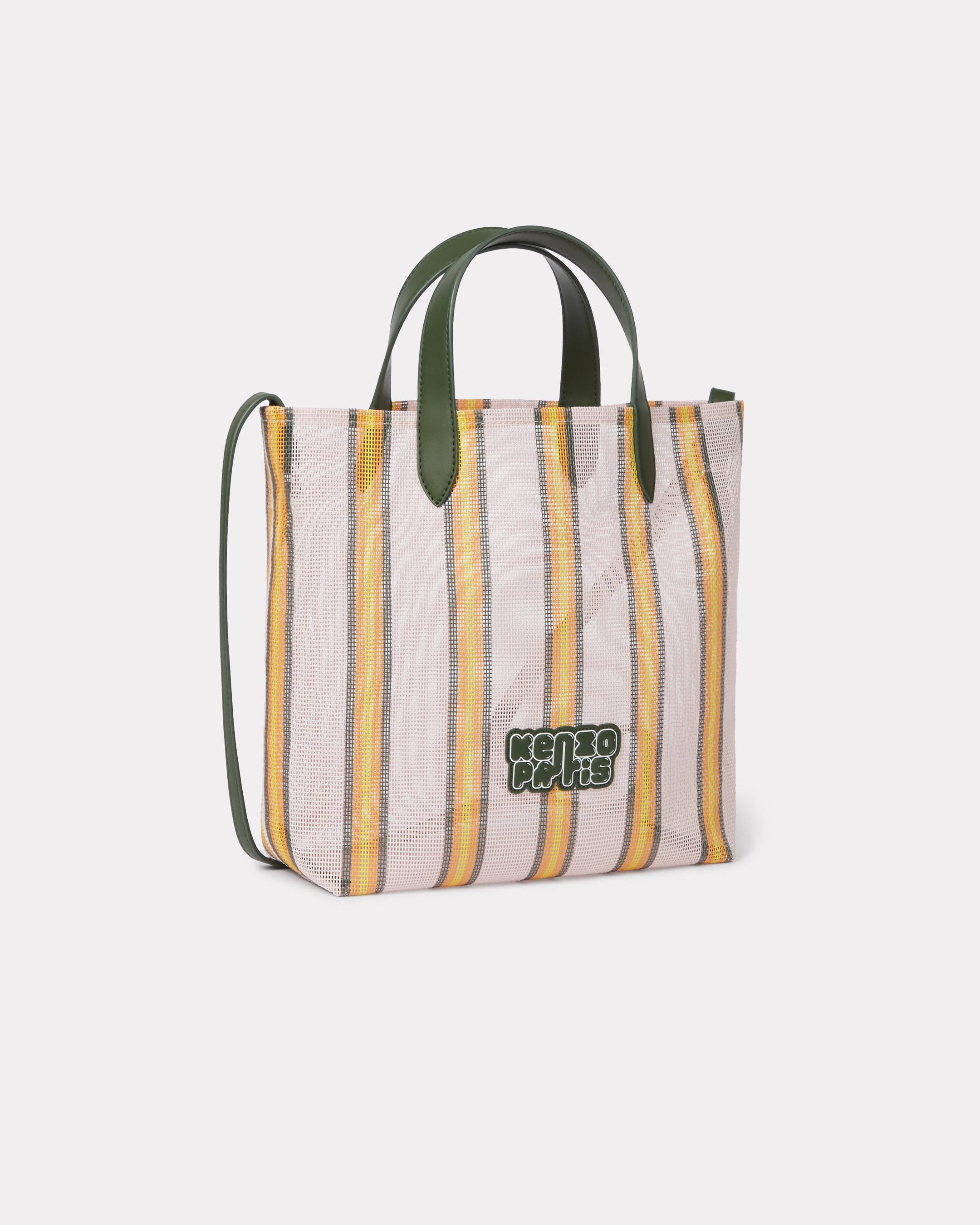 KENZO 'Kenzo Coast Lines' Small Tote Bag In Mesh Faded Pink Mens - Size One