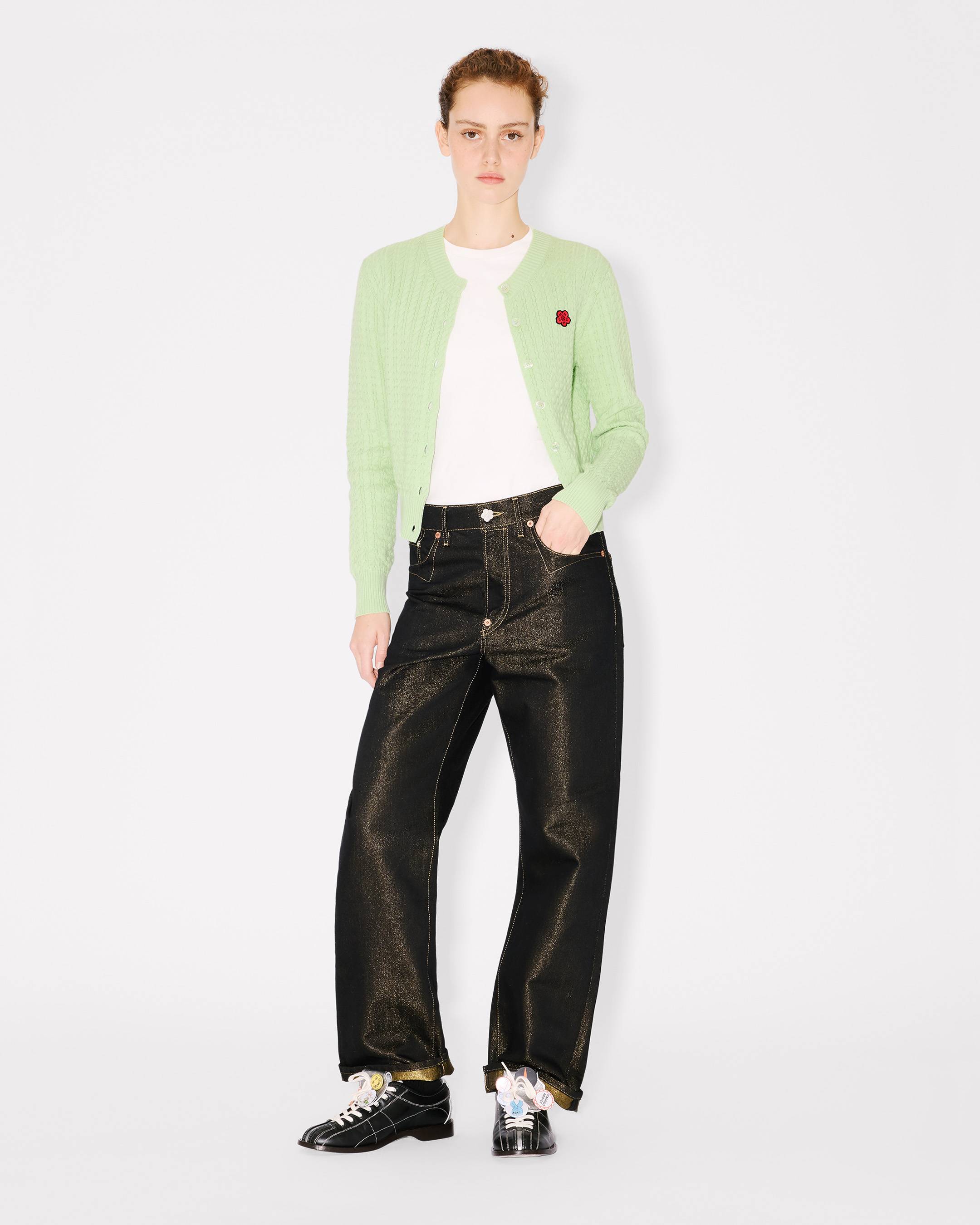 C&aacute;rdigan de punto de lana y algod&oacute;n 'Boke Flower'