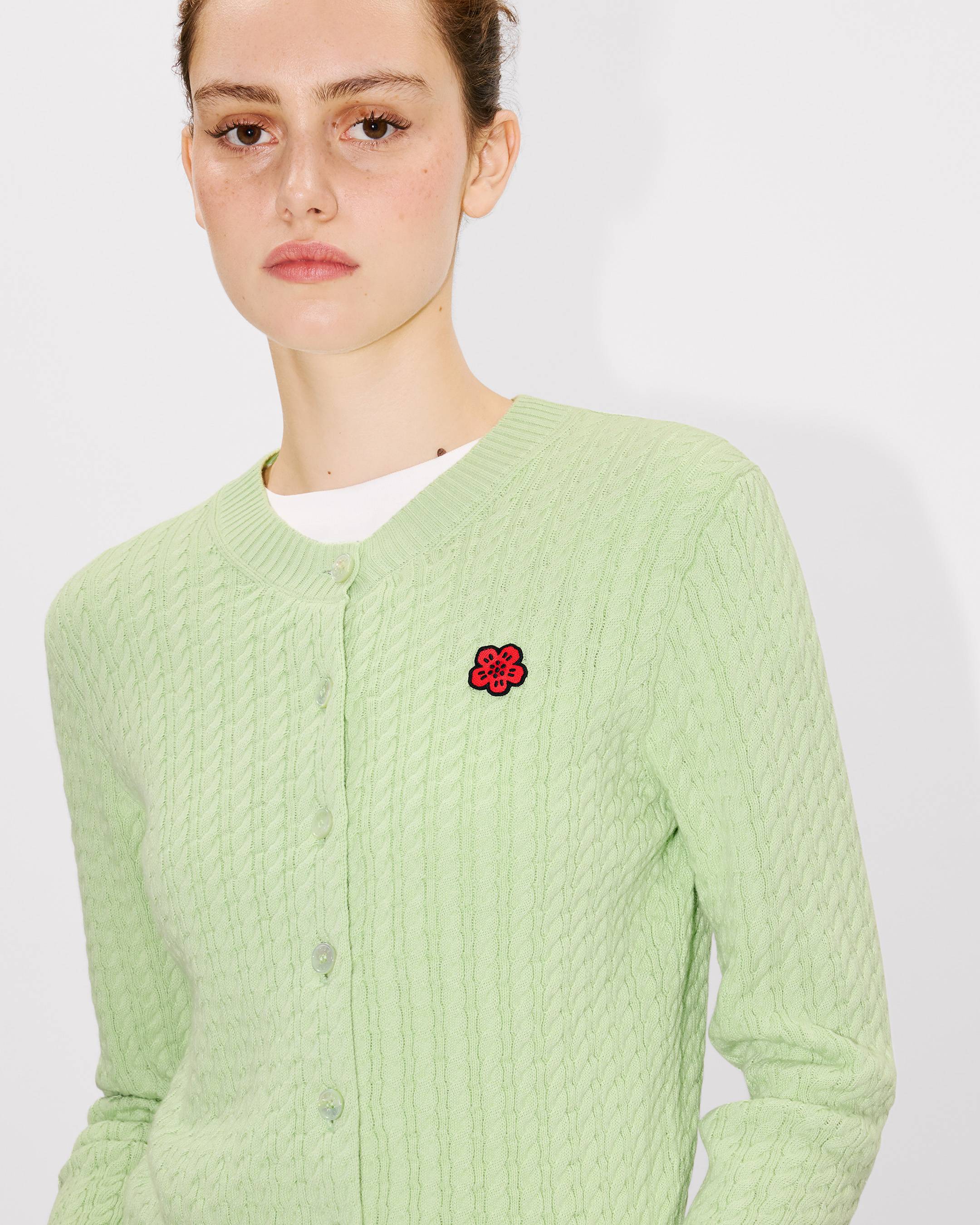 C&aacute;rdigan de punto de lana y algod&oacute;n 'Boke Flower'