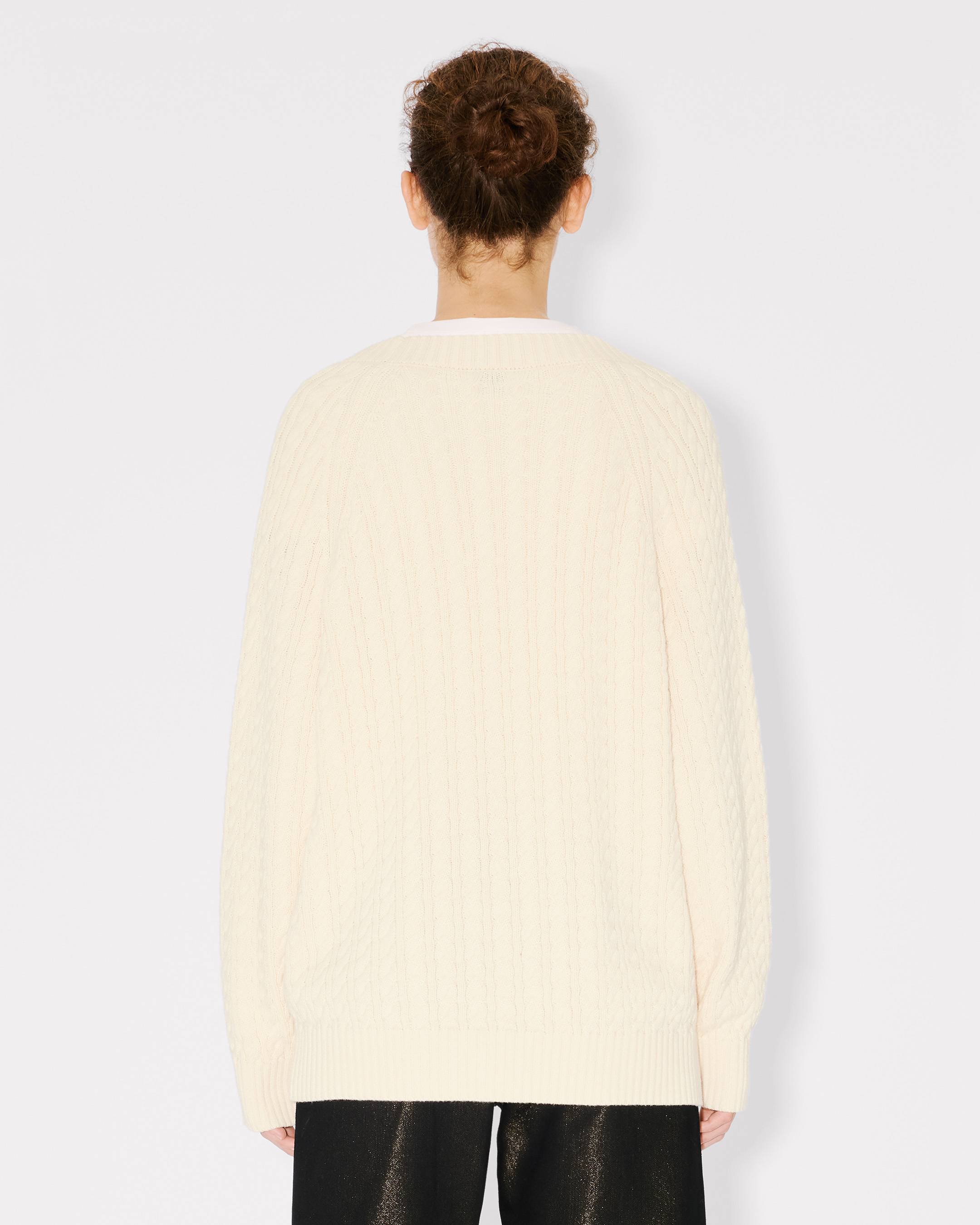 'Boke Flower' loose knit cardigan cotton and wool