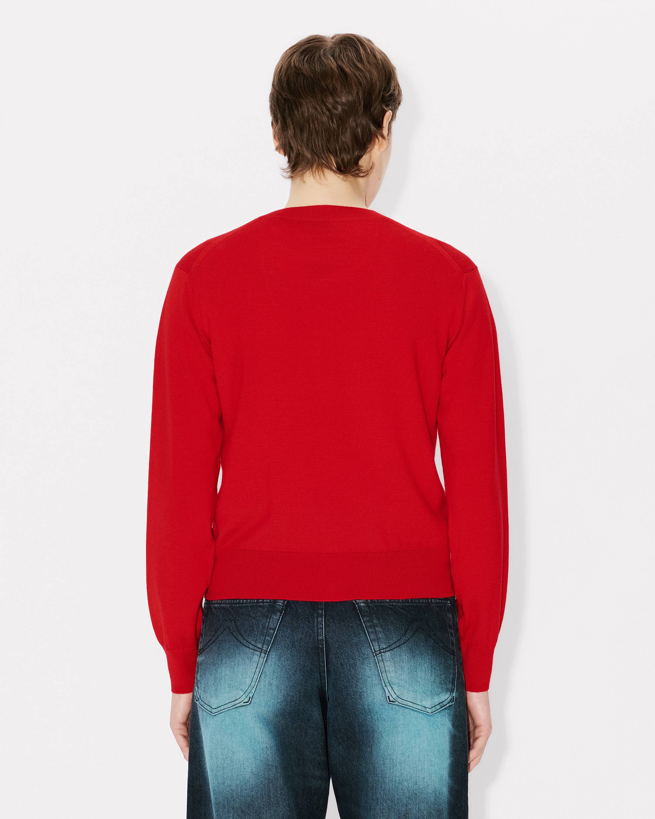 Strickjacke mit &bdquo;Boke Flower&ldquo;-Stickerei aus Merinowolle