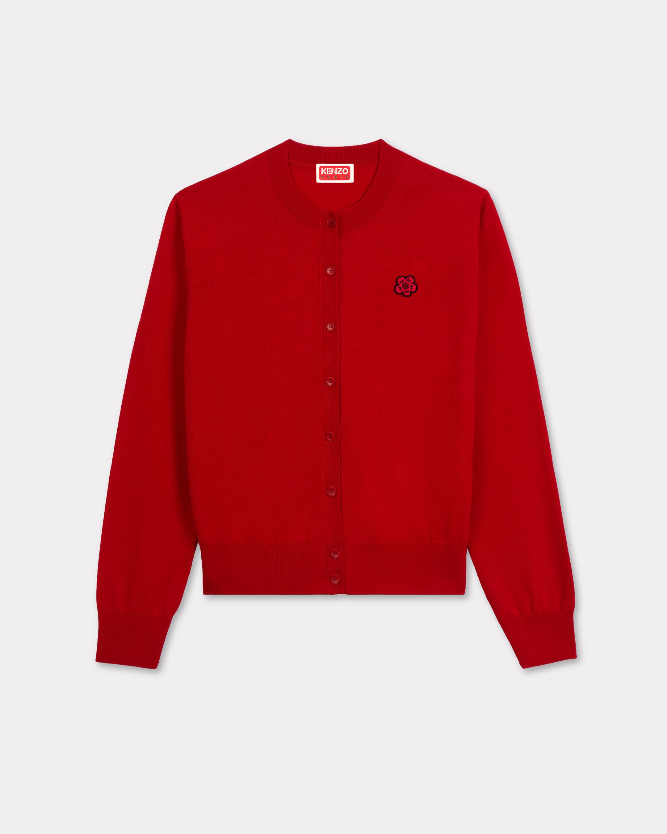 C&aacute;rdigan de lana merina bordado 'Boke Flower'