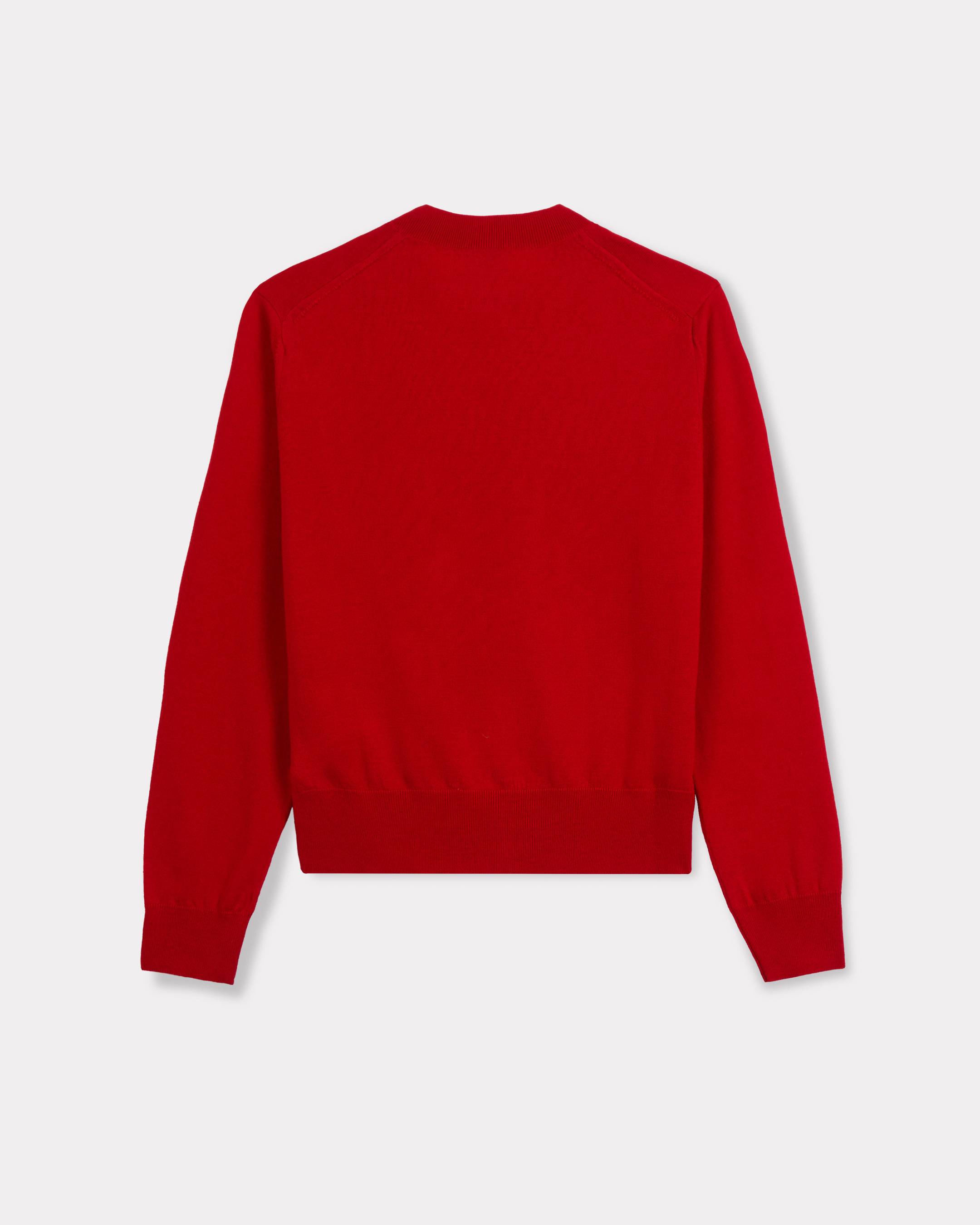 C&aacute;rdigan de lana merina bordado 'Boke Flower'