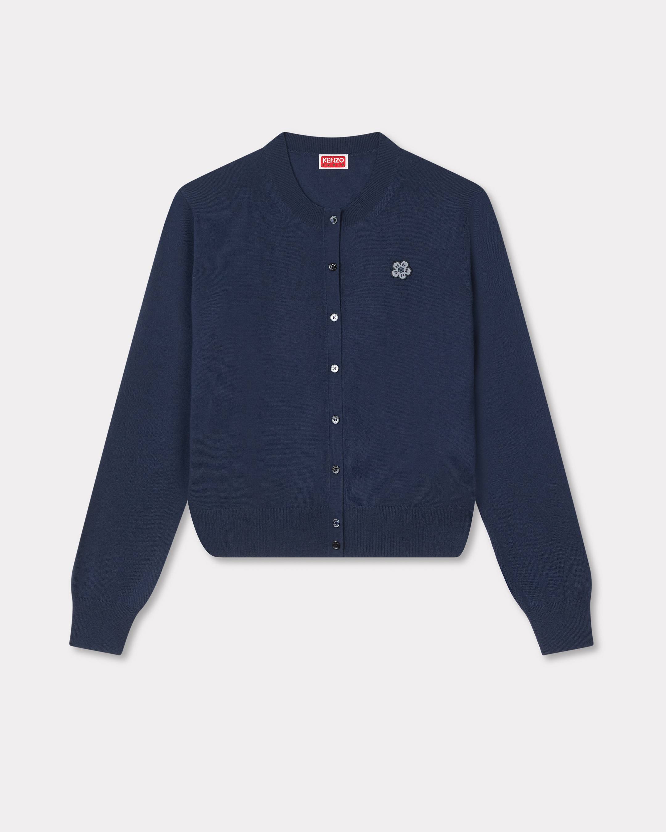 'Boke Flower' embroidered cardigan in merino wool