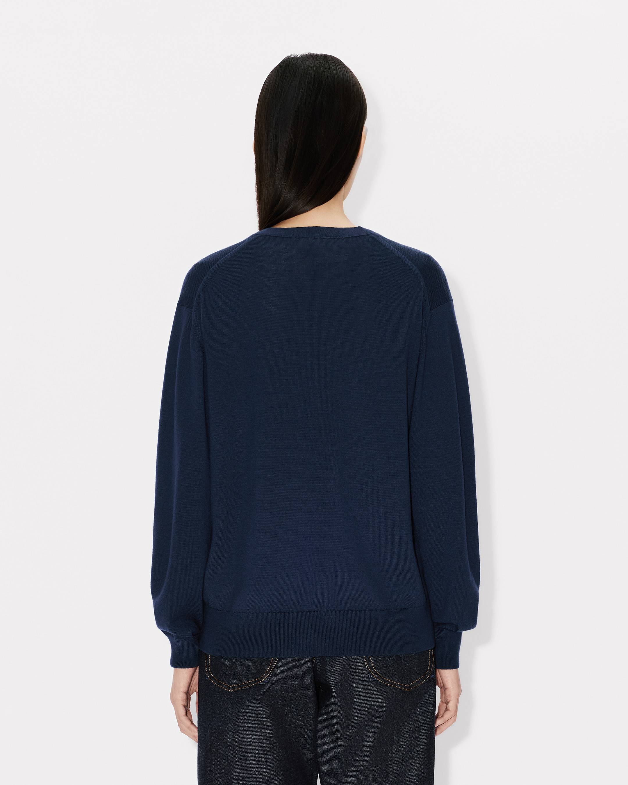 Strickjacke mit &bdquo;Boke Flower&ldquo;-Stickerei aus Merinowolle