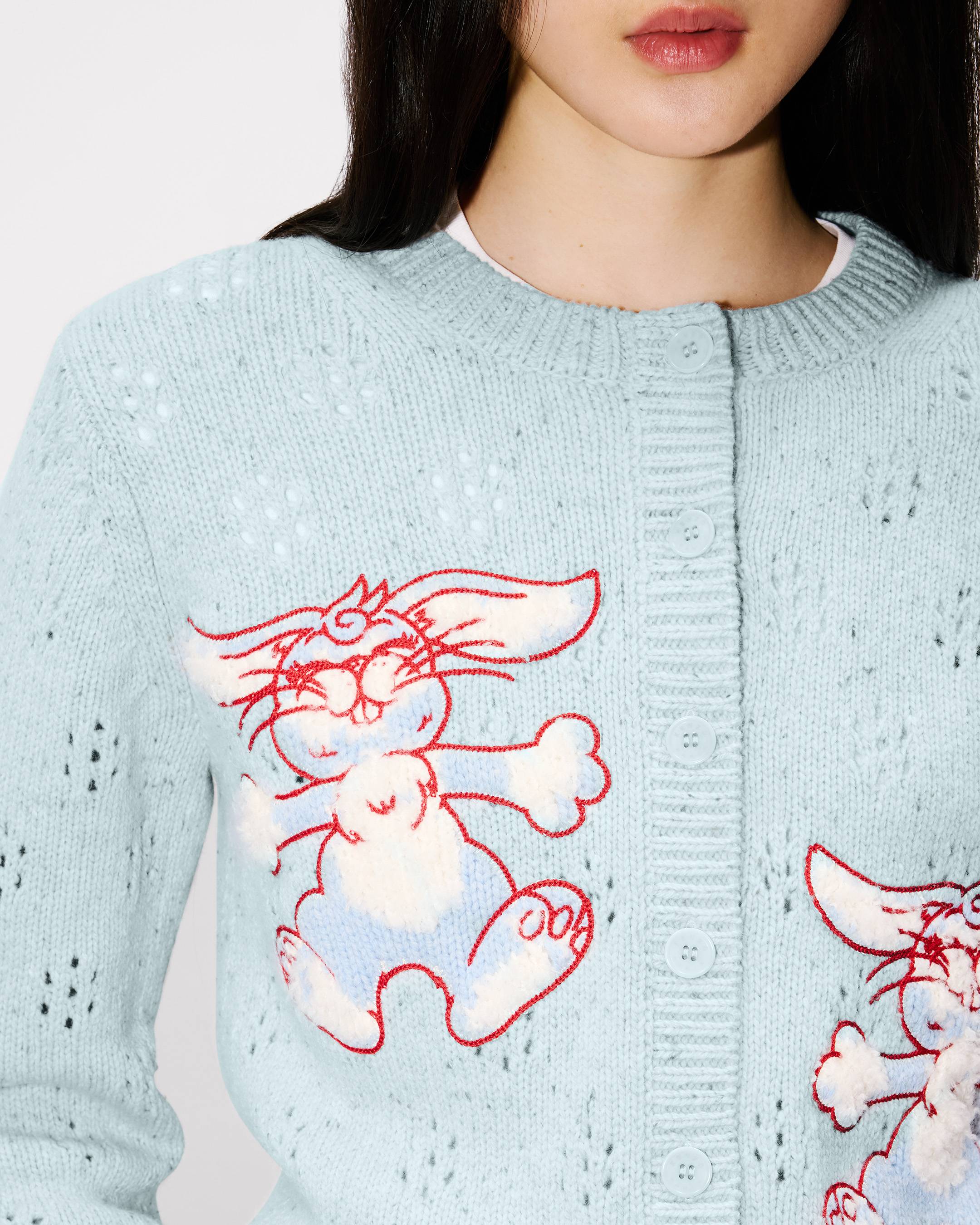 'KENZO Winter Holidays' embroidered cardigan in wool
