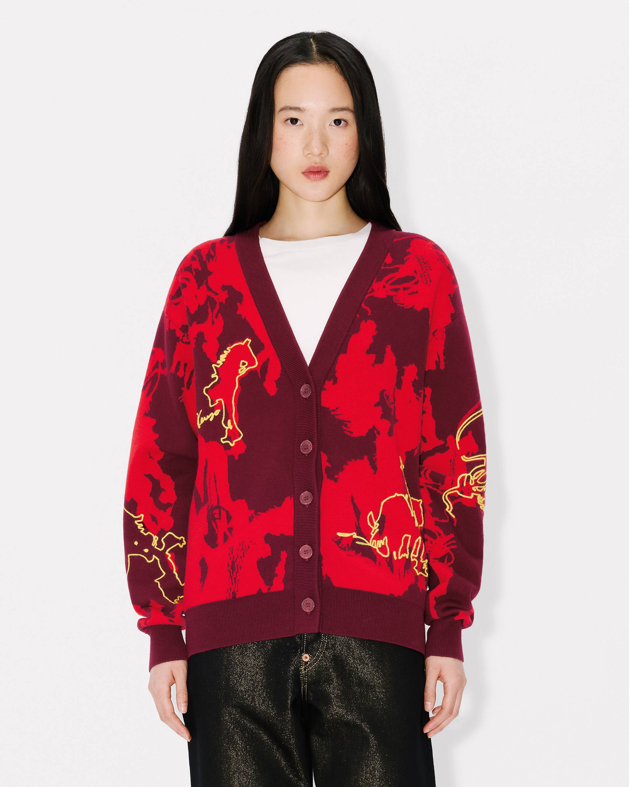 C&aacute;rdigan de mezcla de algod&oacute;n y lana 'Lunar New Year'