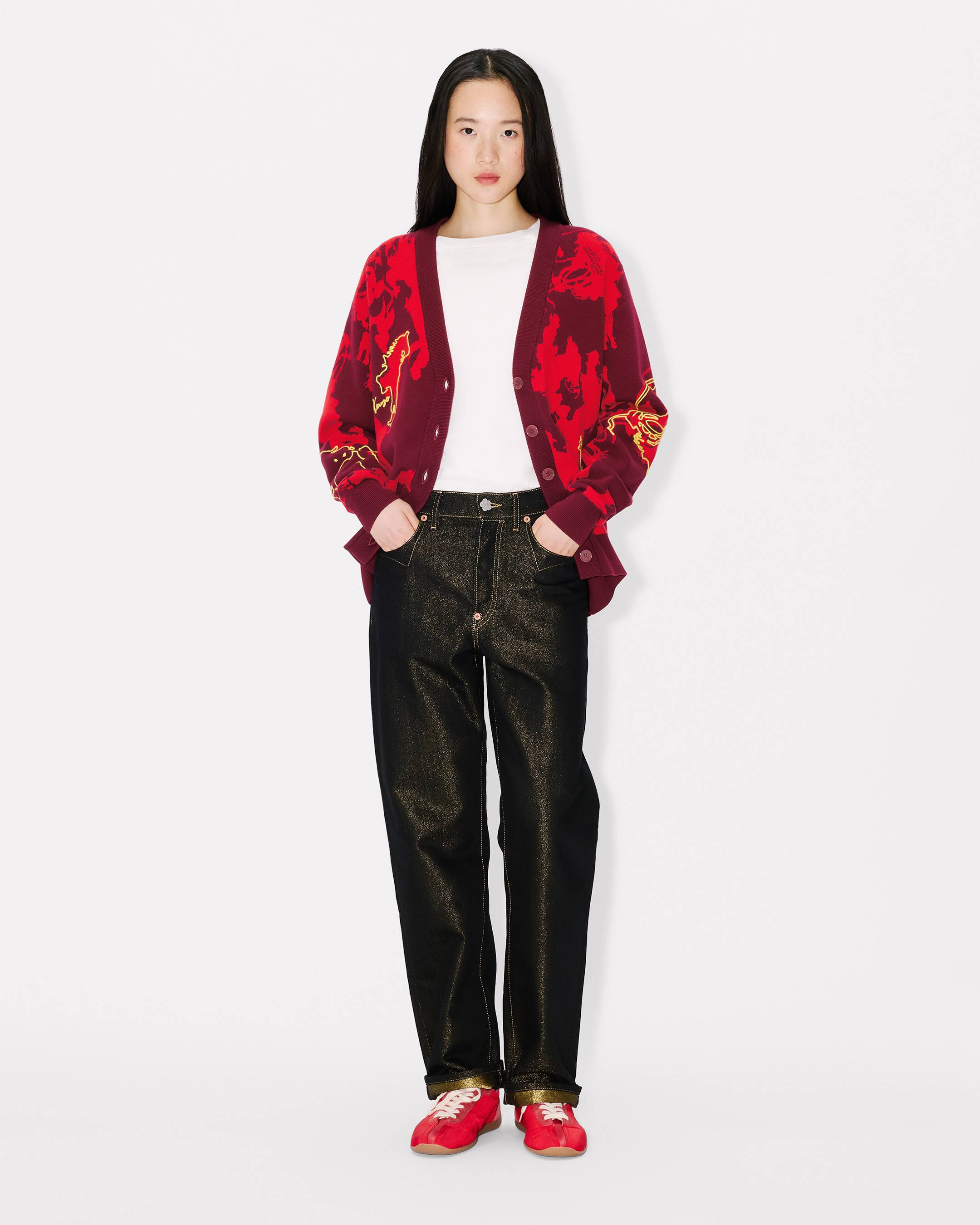 C&aacute;rdigan de mezcla de algod&oacute;n y lana 'Lunar New Year'