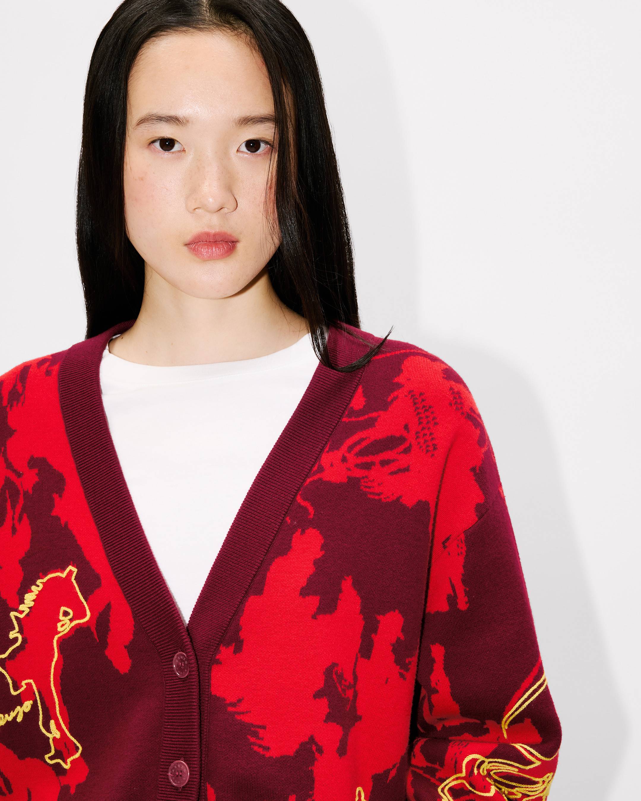 C&aacute;rdigan de mezcla de algod&oacute;n y lana 'Lunar New Year'