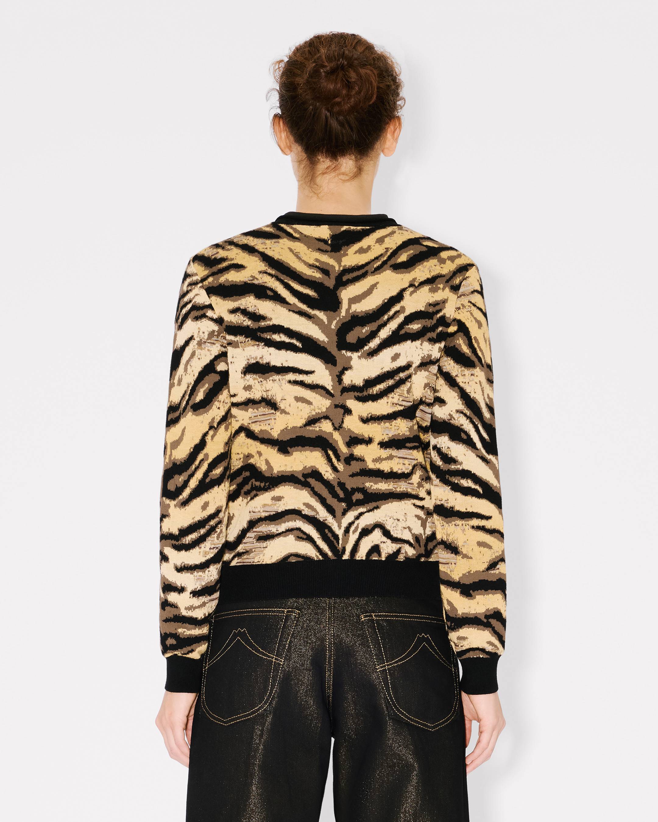 'KENZO Tiger' cardigan in mixed cotton and wool